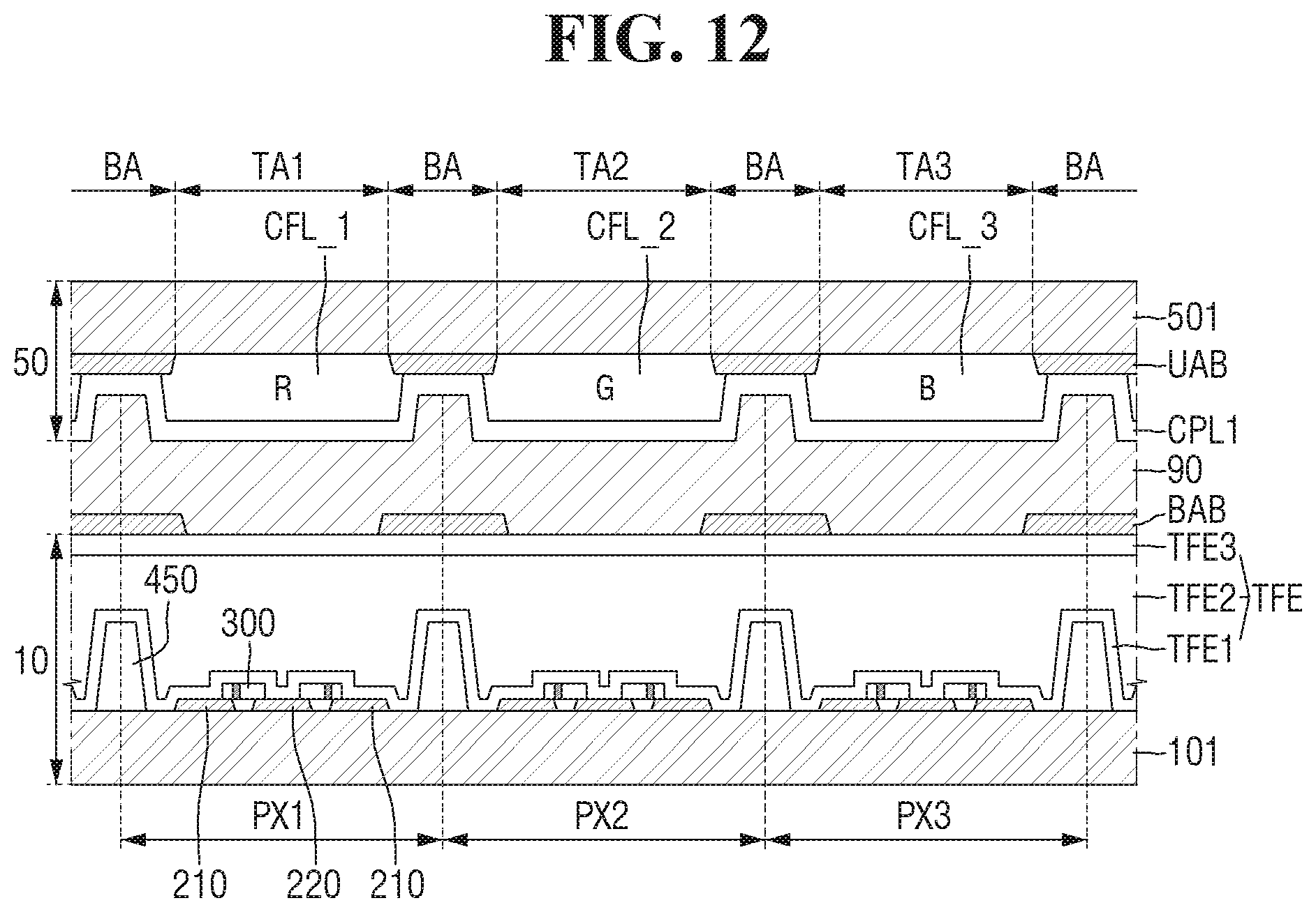Patent US12433079 Figure 12 – Display device