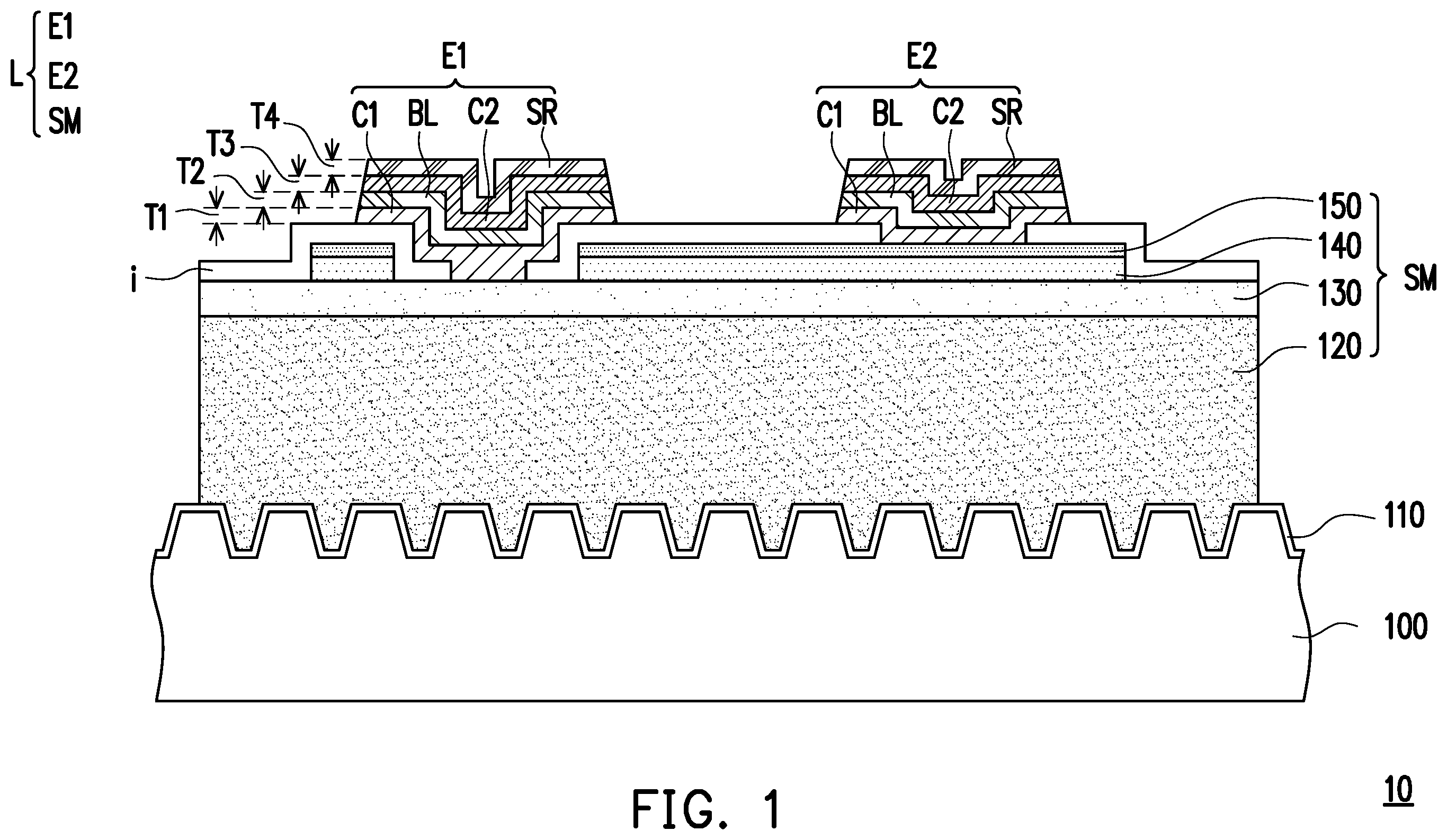 Patent US12433081 Figure 1 – Display device, light-emitting diode substrate, and fabrication method of display device