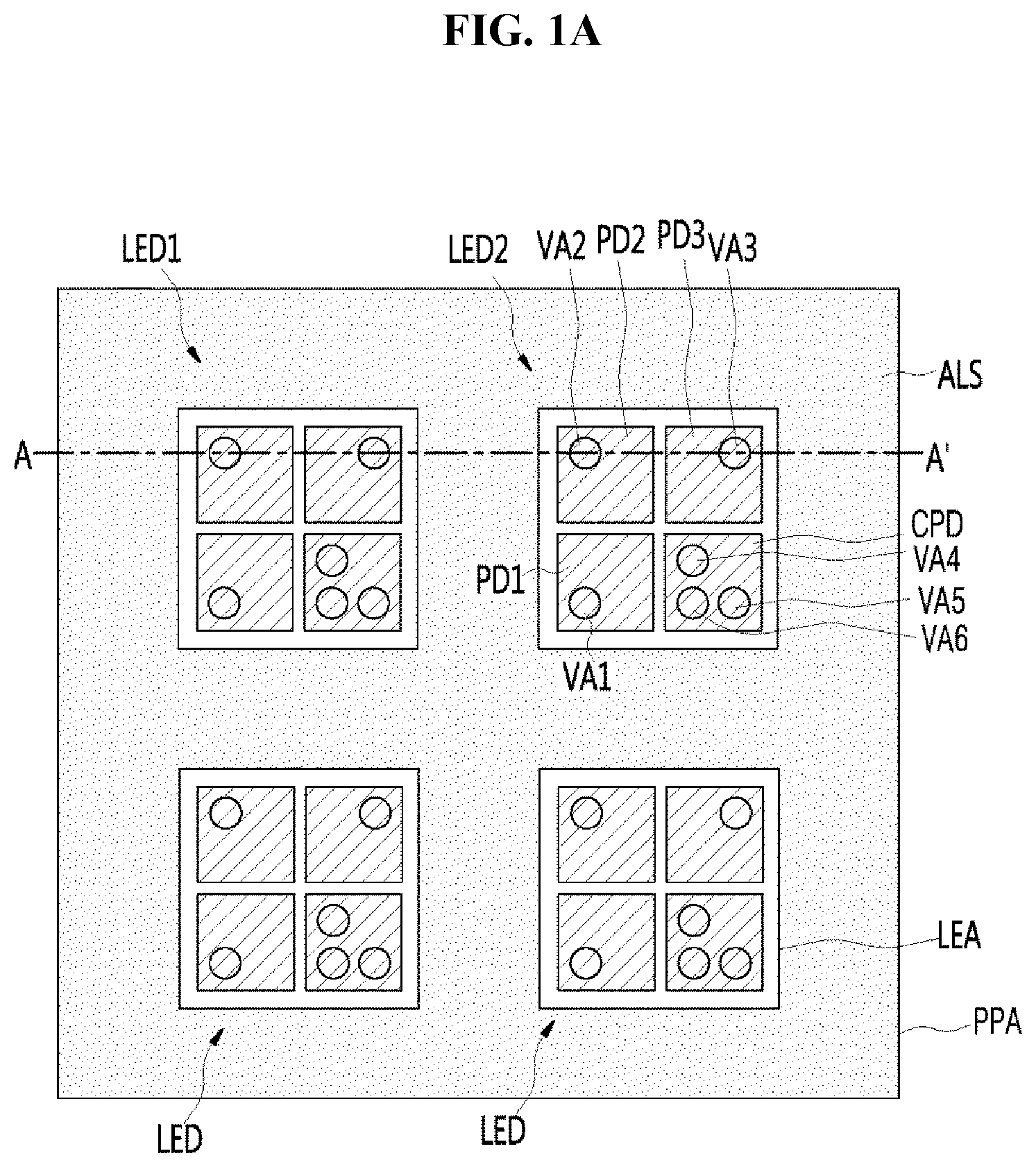 Patent US12433085 Figure 1 – Light emitting device including light shielding layer