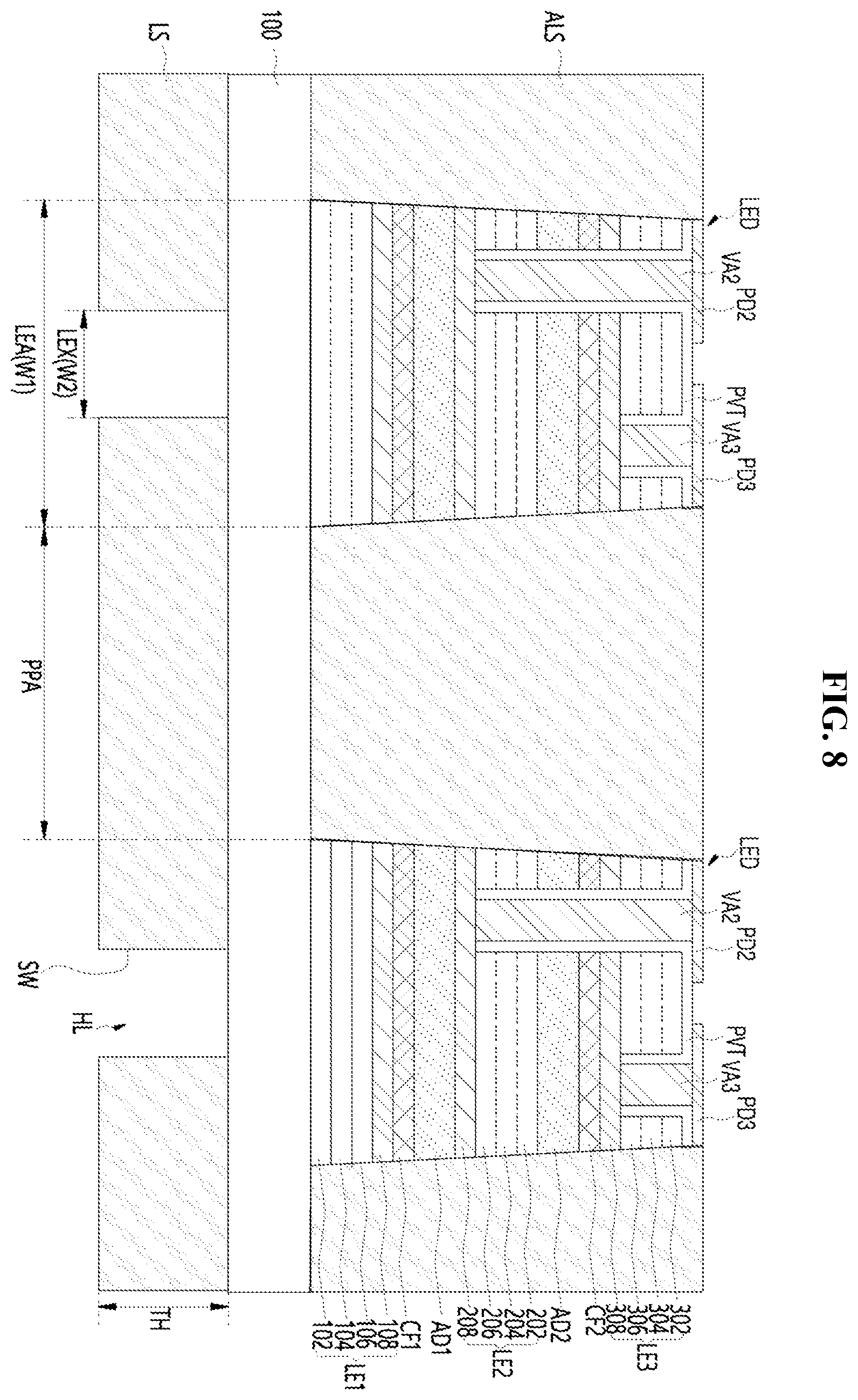 Patent US12433085 Figure 13 – Light emitting device including light shielding layer