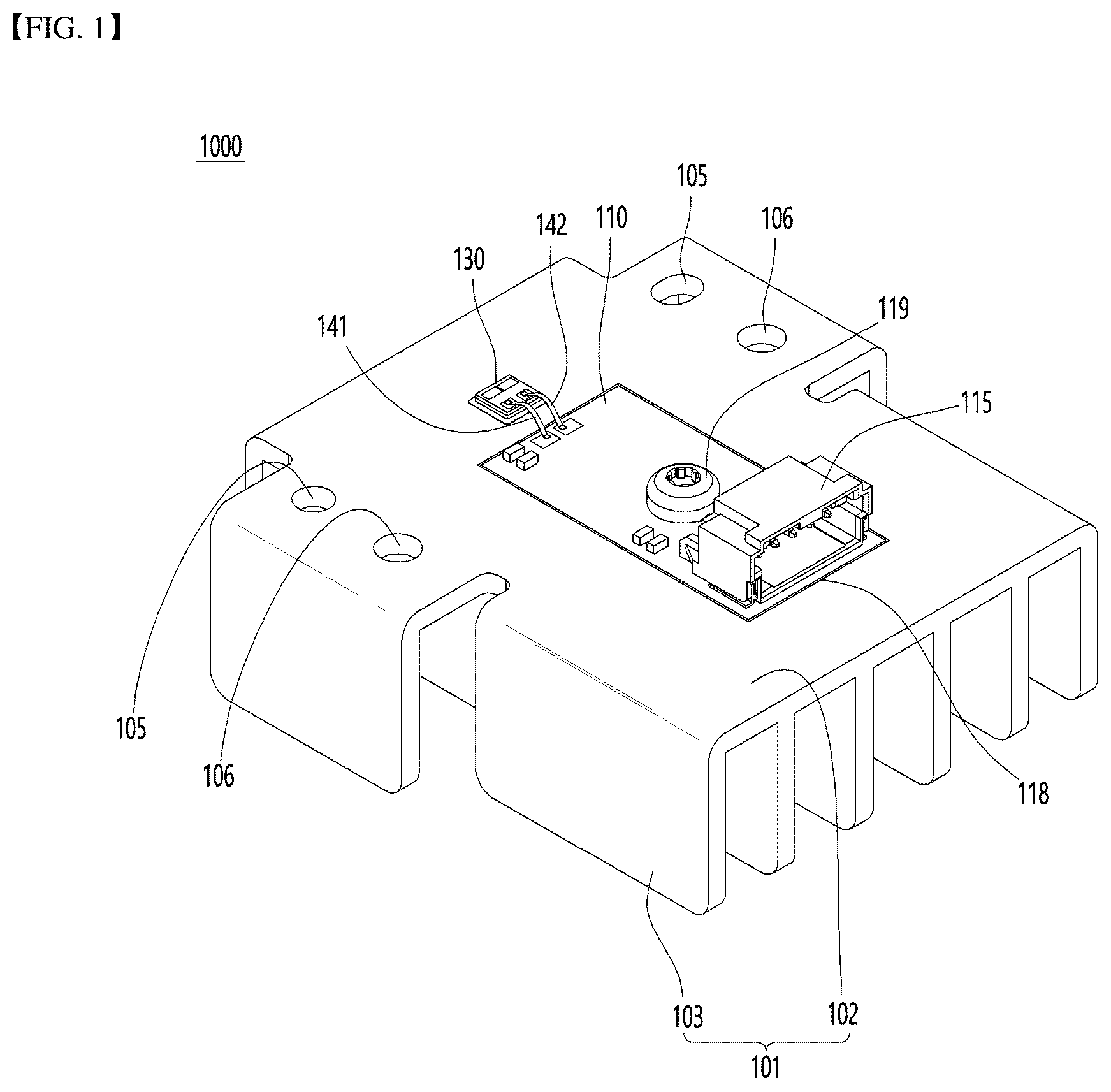 Patent US12433086 Figure 1 – Lighting module and lighting device comprising same