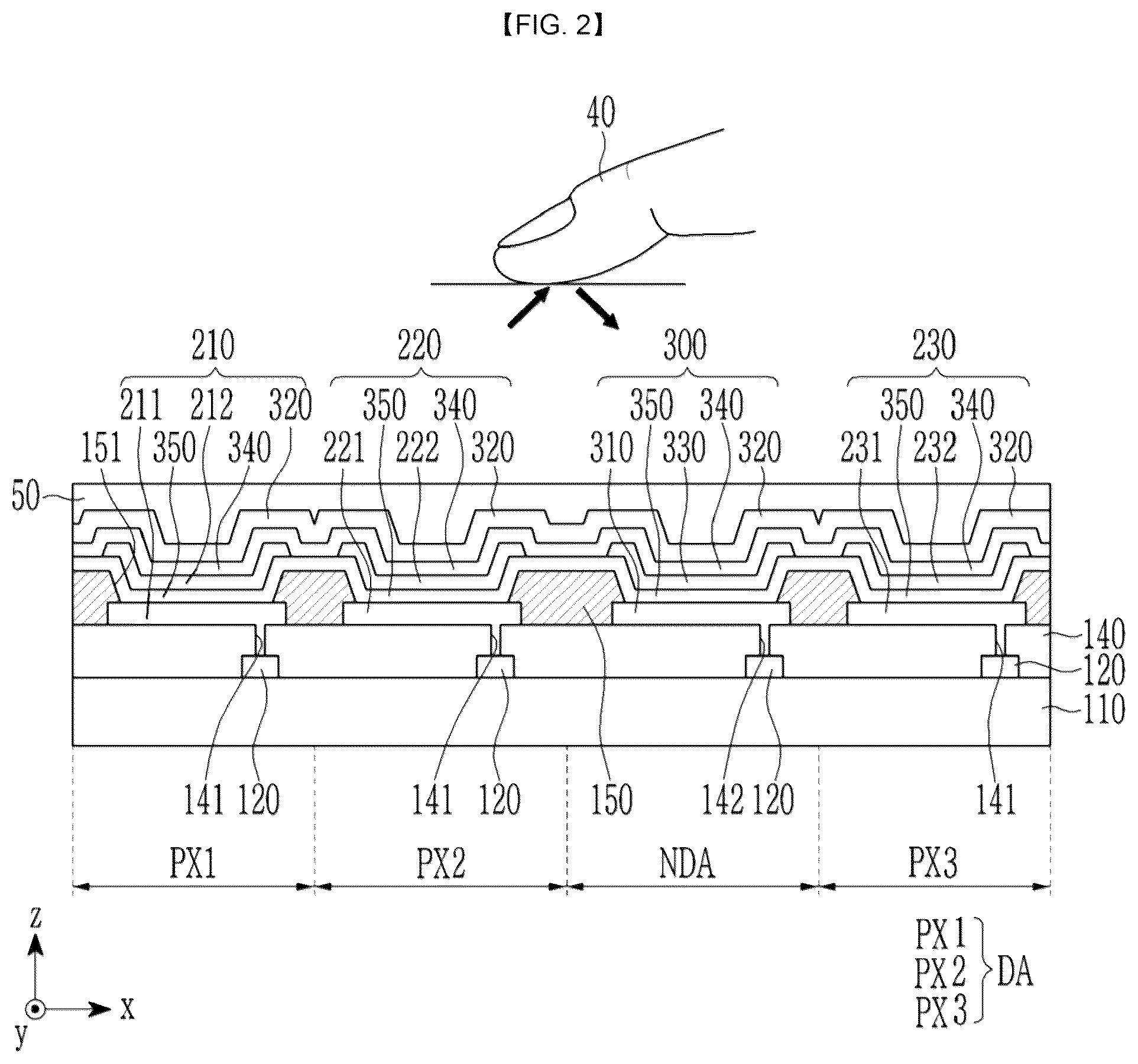 Patent US12433088 Figure 2 – Sensor embedded display panel and electronic device