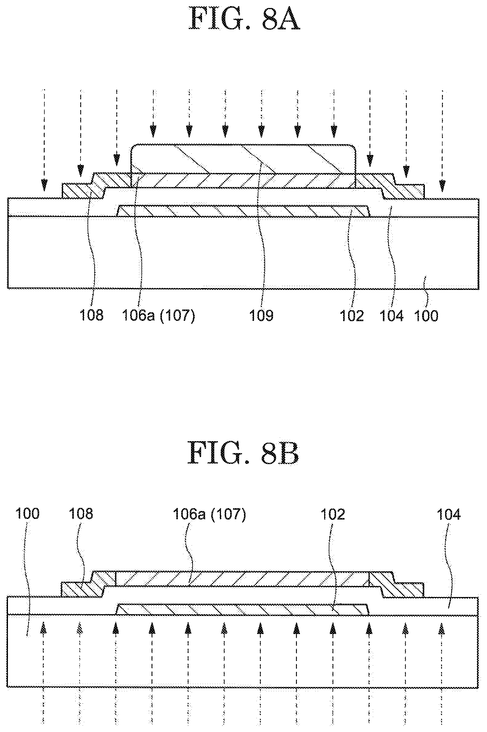Patent US12433090 Figure 8 – Organic electroluminescence element including carrier injection amount control electrode