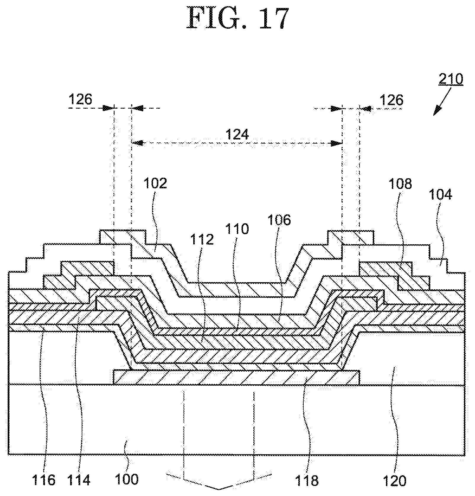 Patent US12433090 Figure 17 – Organic electroluminescence element including carrier injection amount control electrode
