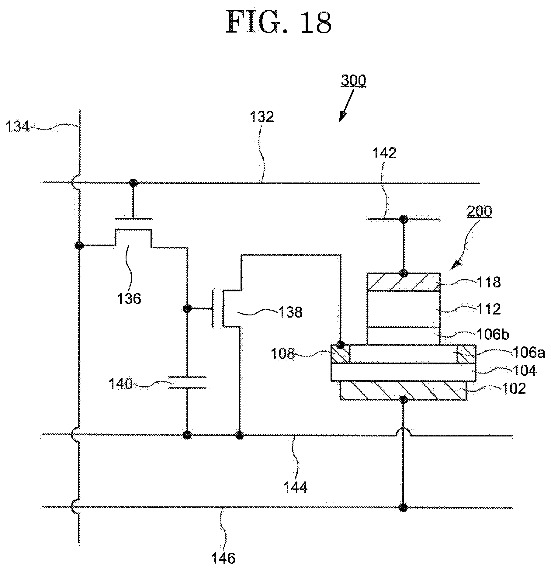 Patent US12433090 Figure 18 – Organic electroluminescence element including carrier injection amount control electrode