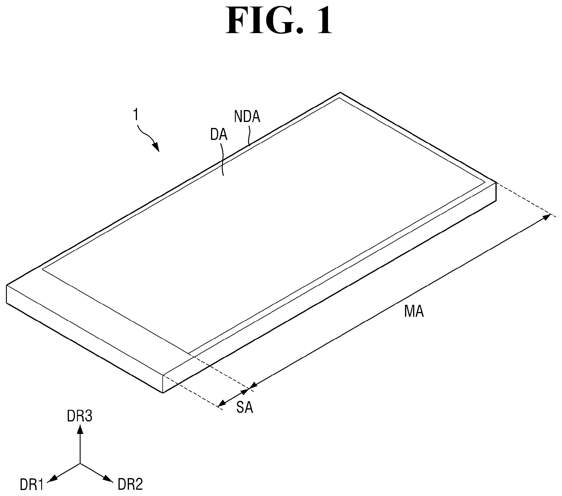 Patent US12433092 Figure 1 – Display device