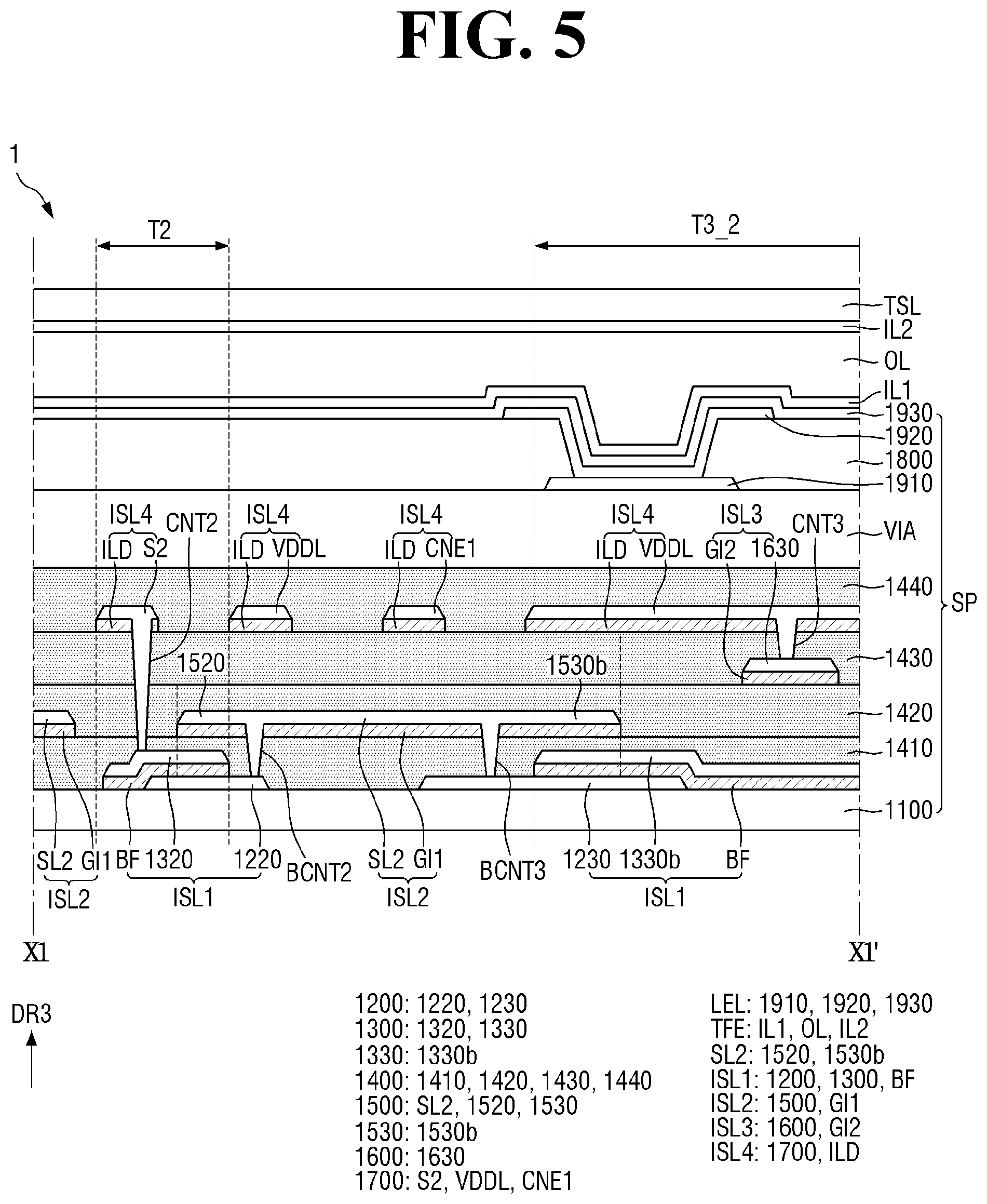 Patent US12433092 Figure 5 – Display device