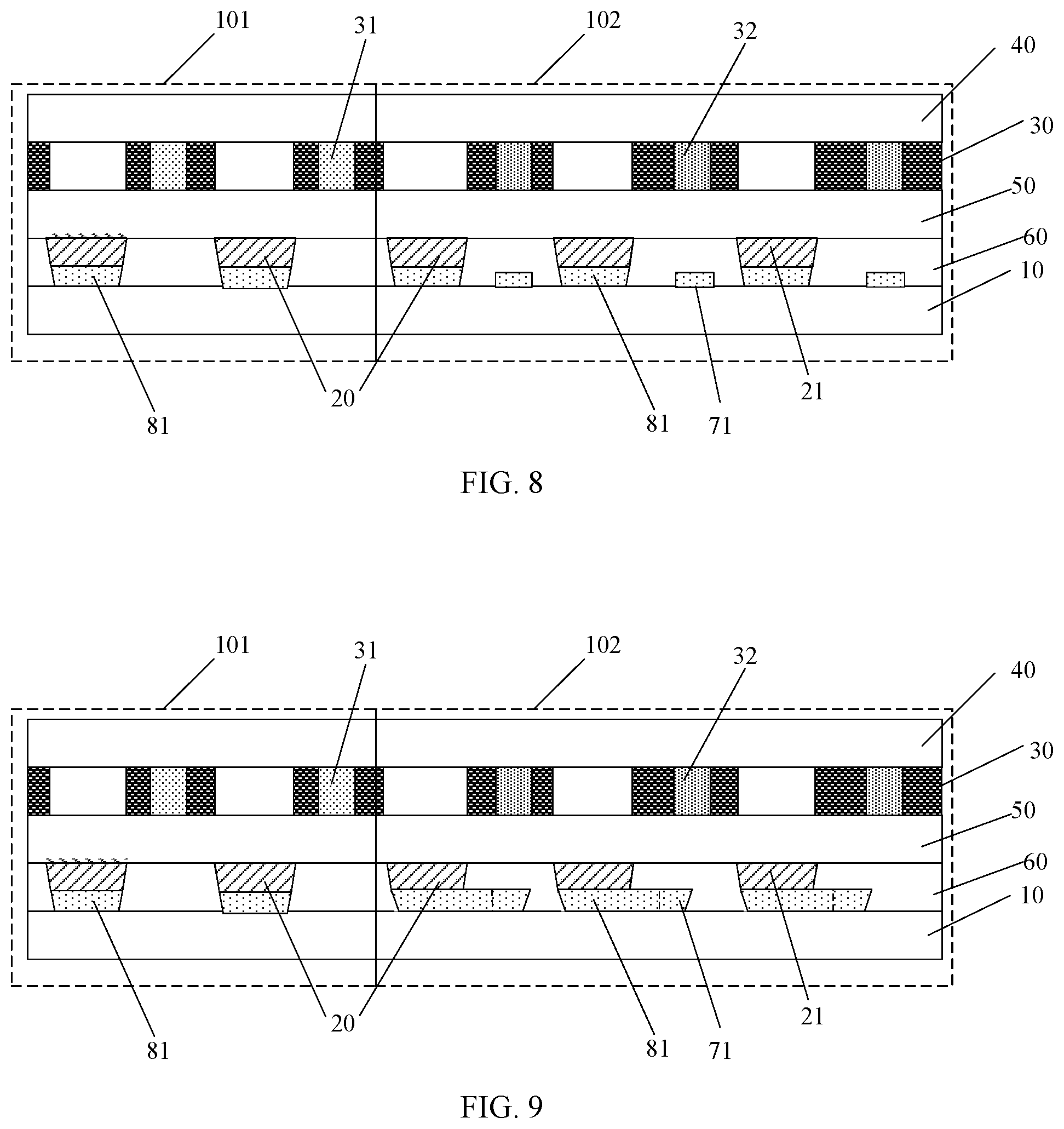 Patent US12433094 Figure 5 – Display panel and display device having reduced display difference between light collection area and non-light collection area