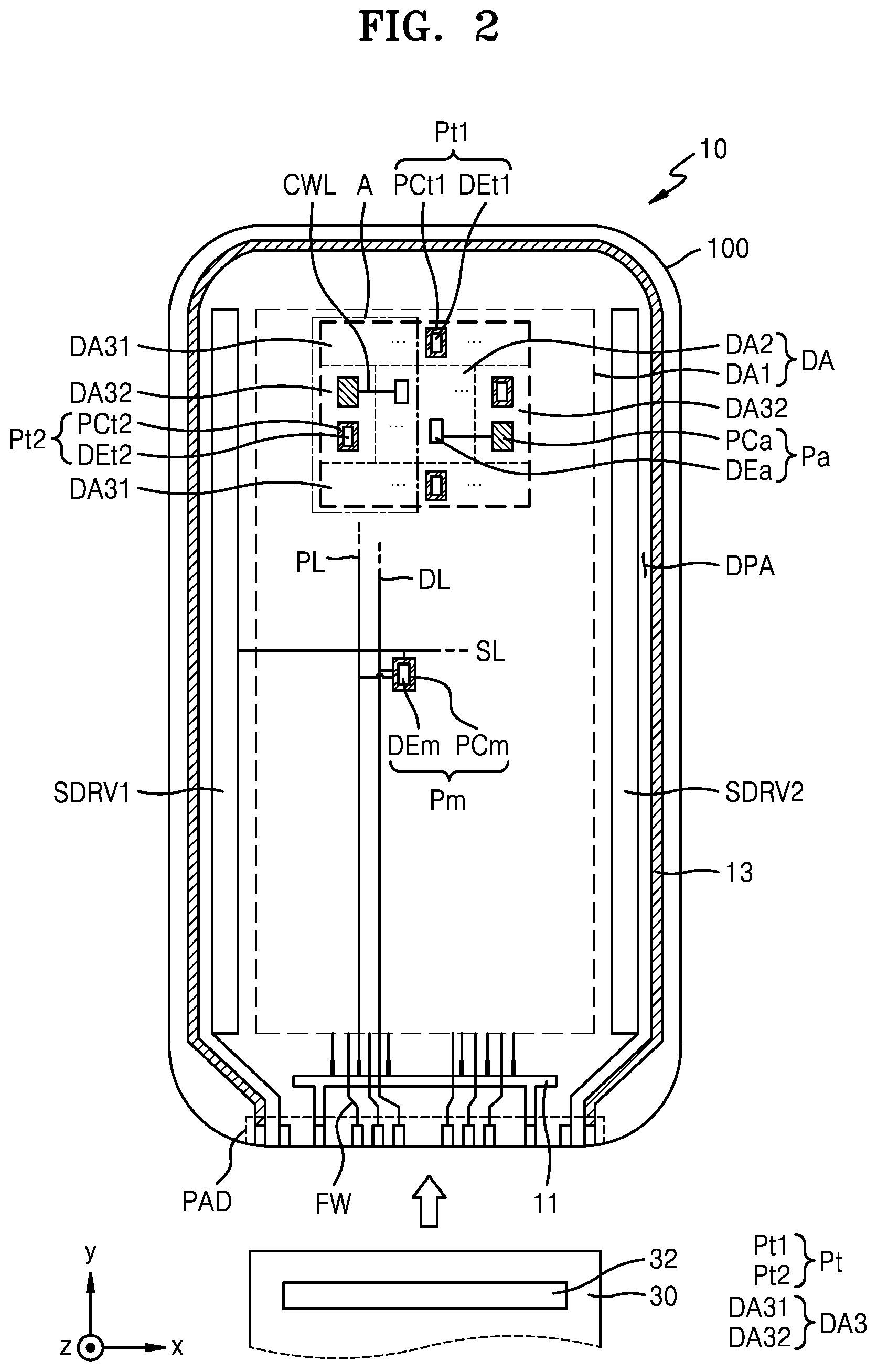 Patent US12433099 Figure 2 – Display panel and display apparatus including the same