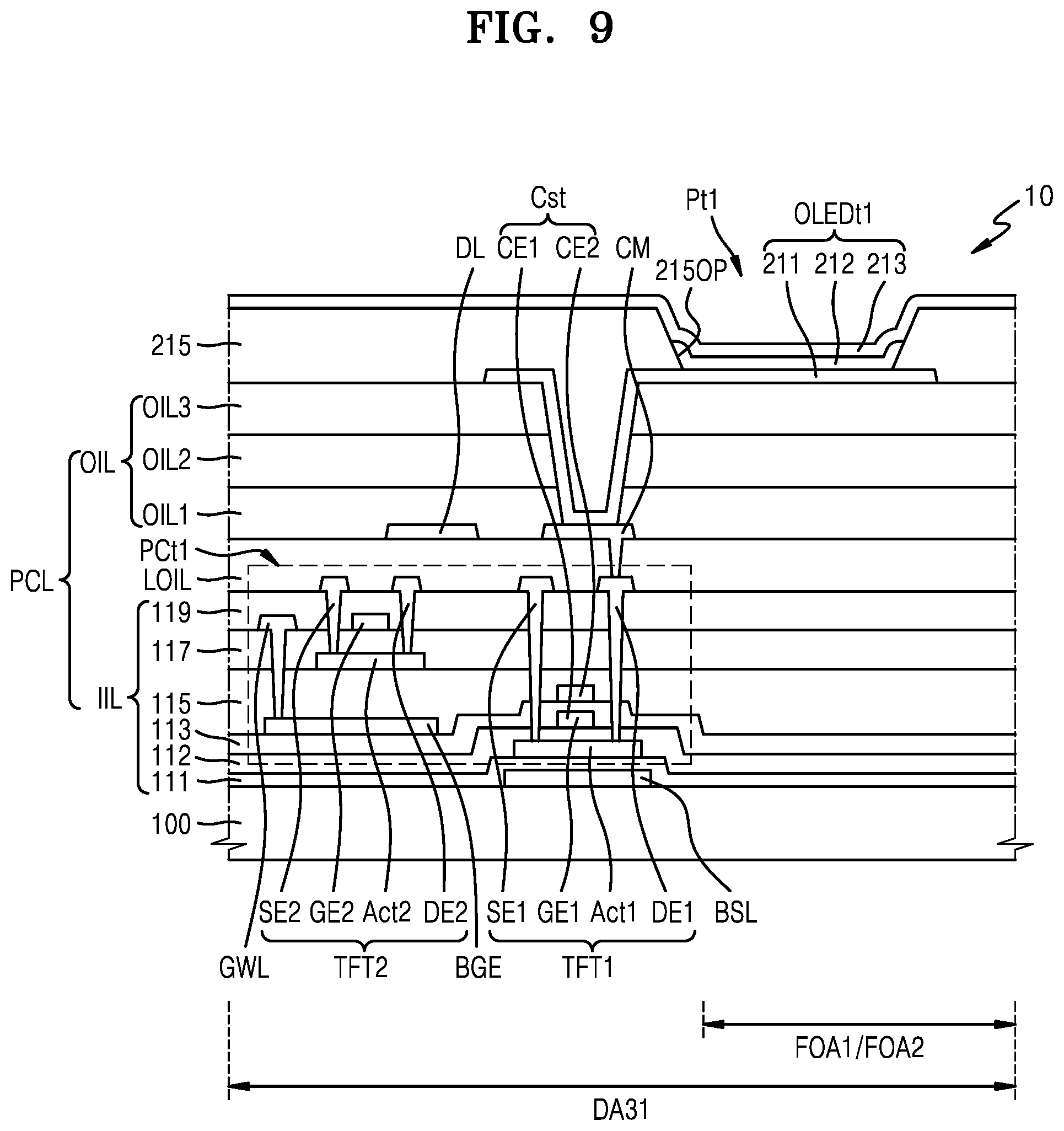 Patent US12433099 Figure 9 – Display panel and display apparatus including the same