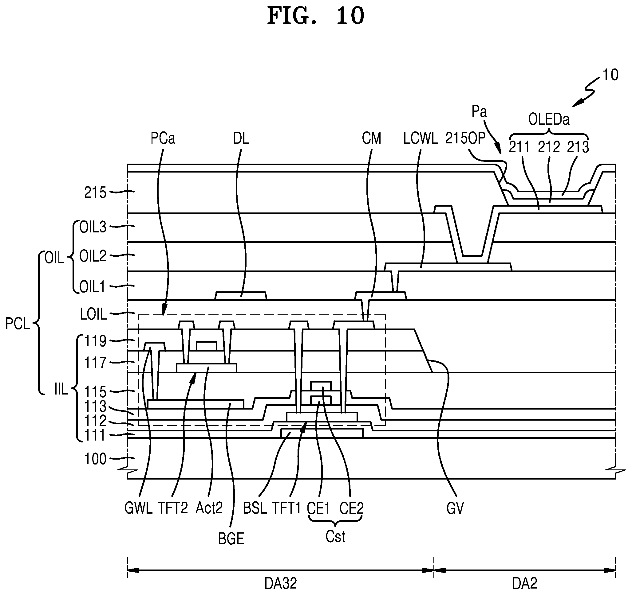 Patent US12433099 Figure 10 – Display panel and display apparatus including the same
