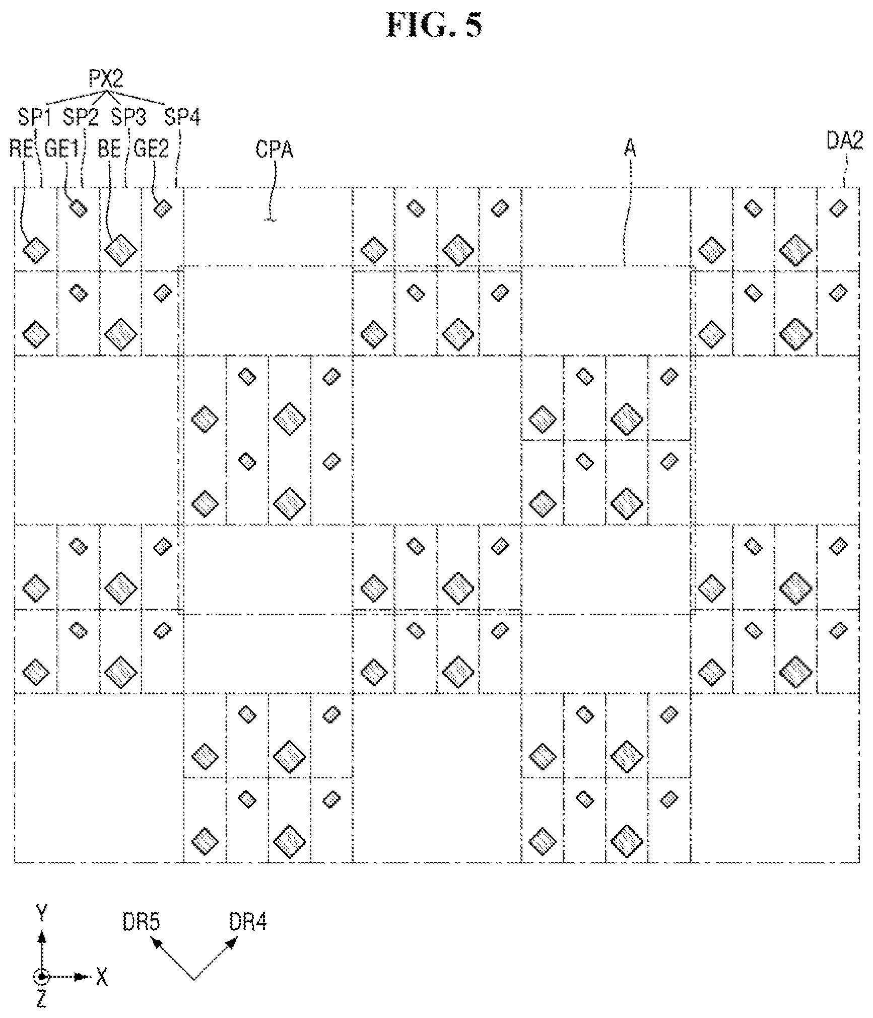 Patent US12433100 Figure 5 – Display device having crack prevention portions on a side portion and method of fabricating the same