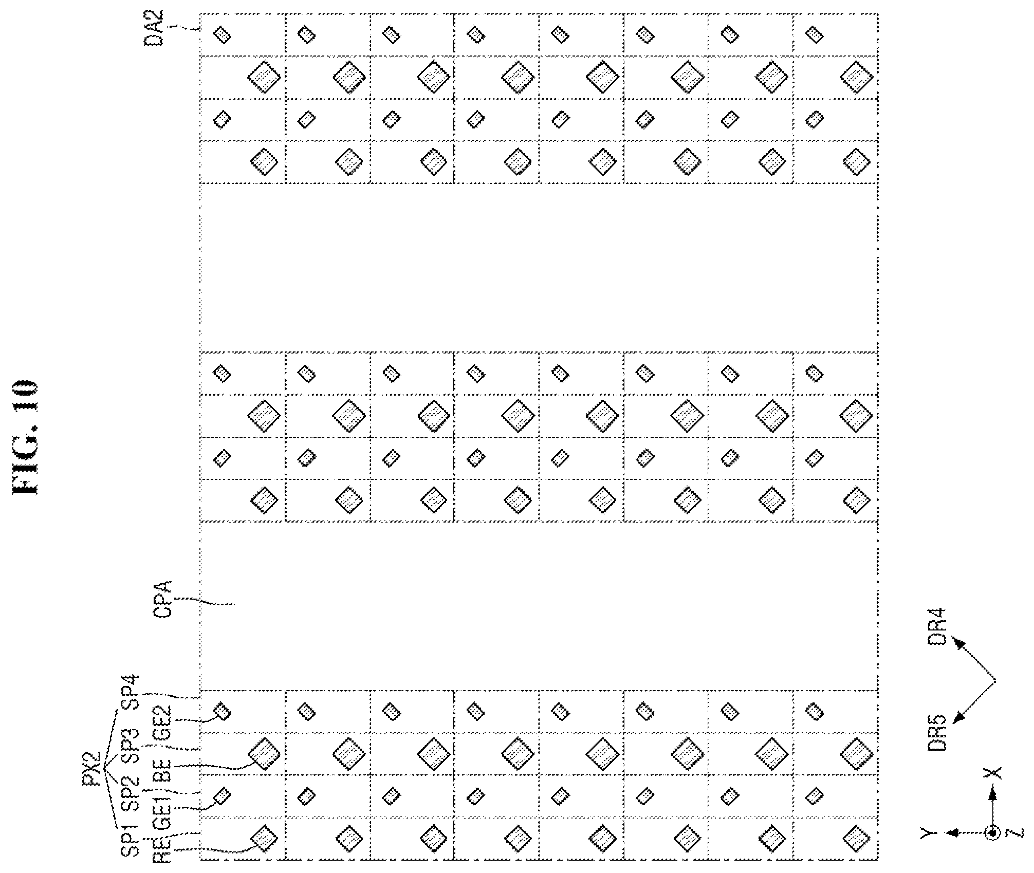 Patent US12433100 Figure 10 – Display device having crack prevention portions on a side portion and method of fabricating the same