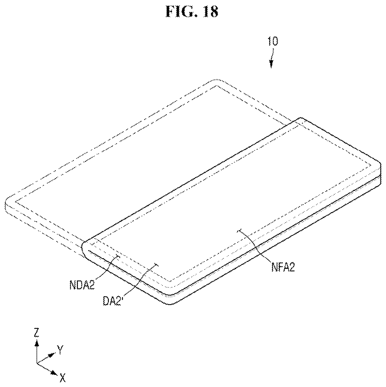 Patent US12433100 Figure 18 – Display device having crack prevention portions on a side portion and method of fabricating the same