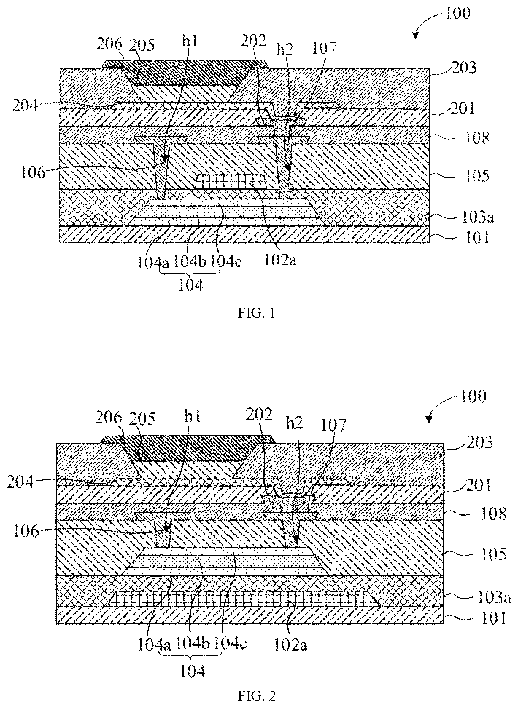 Patent US12433102 — Display panel and manufacturing method thereof — Figure 1
