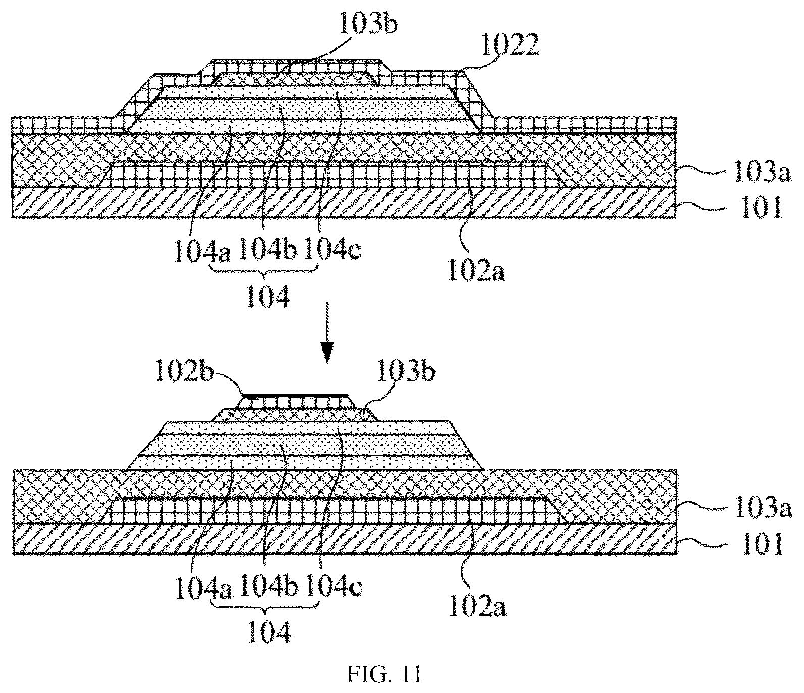 Patent US12433102 Figure 7 – Display panel and manufacturing method thereof