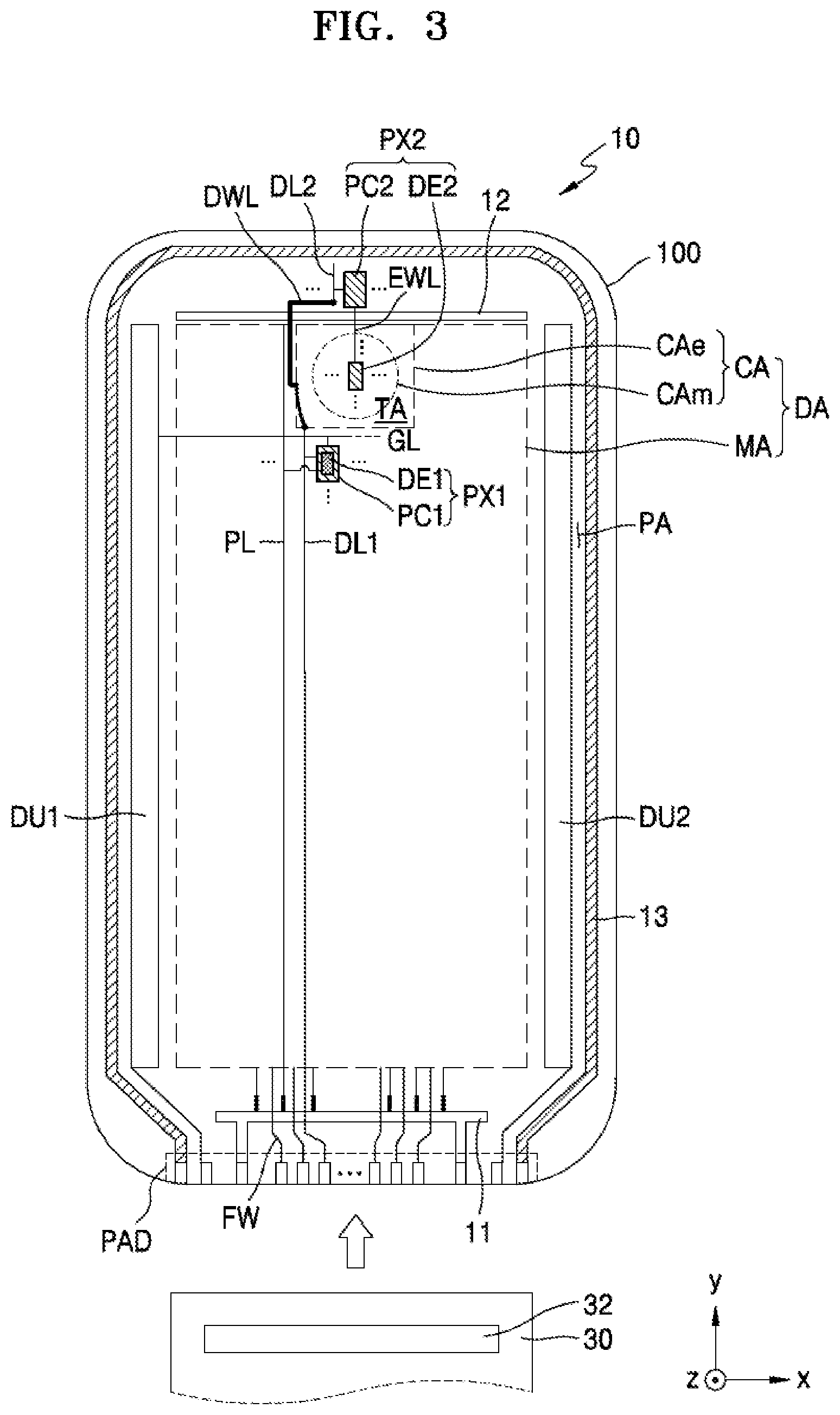 Patent US12433103 Figure 3 – Display apparatus