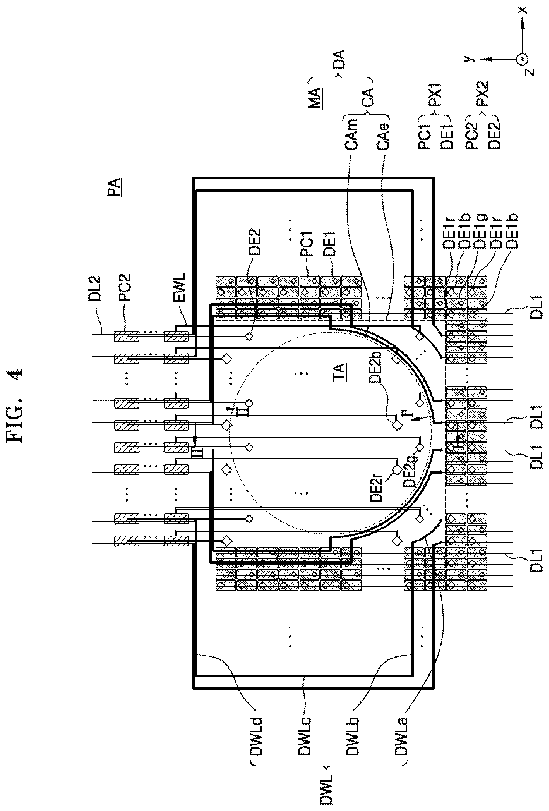 Patent US12433103 Figure 4 – Display apparatus