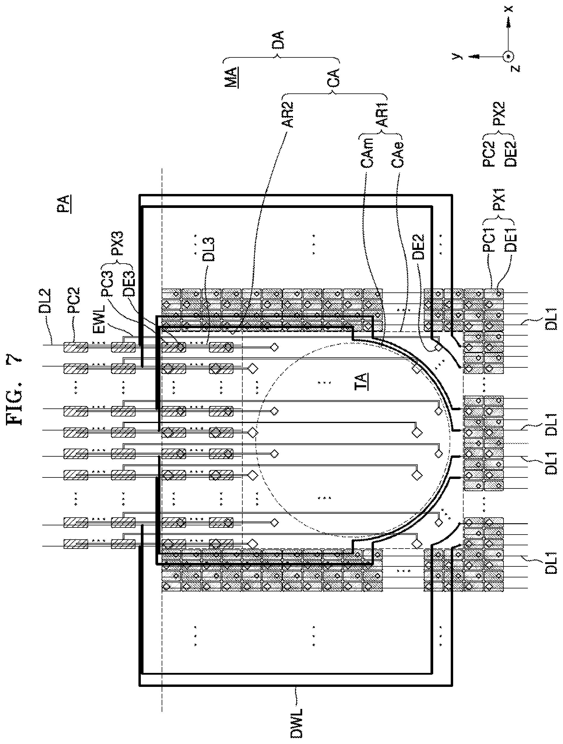 Patent US12433103 Figure 7 – Display apparatus