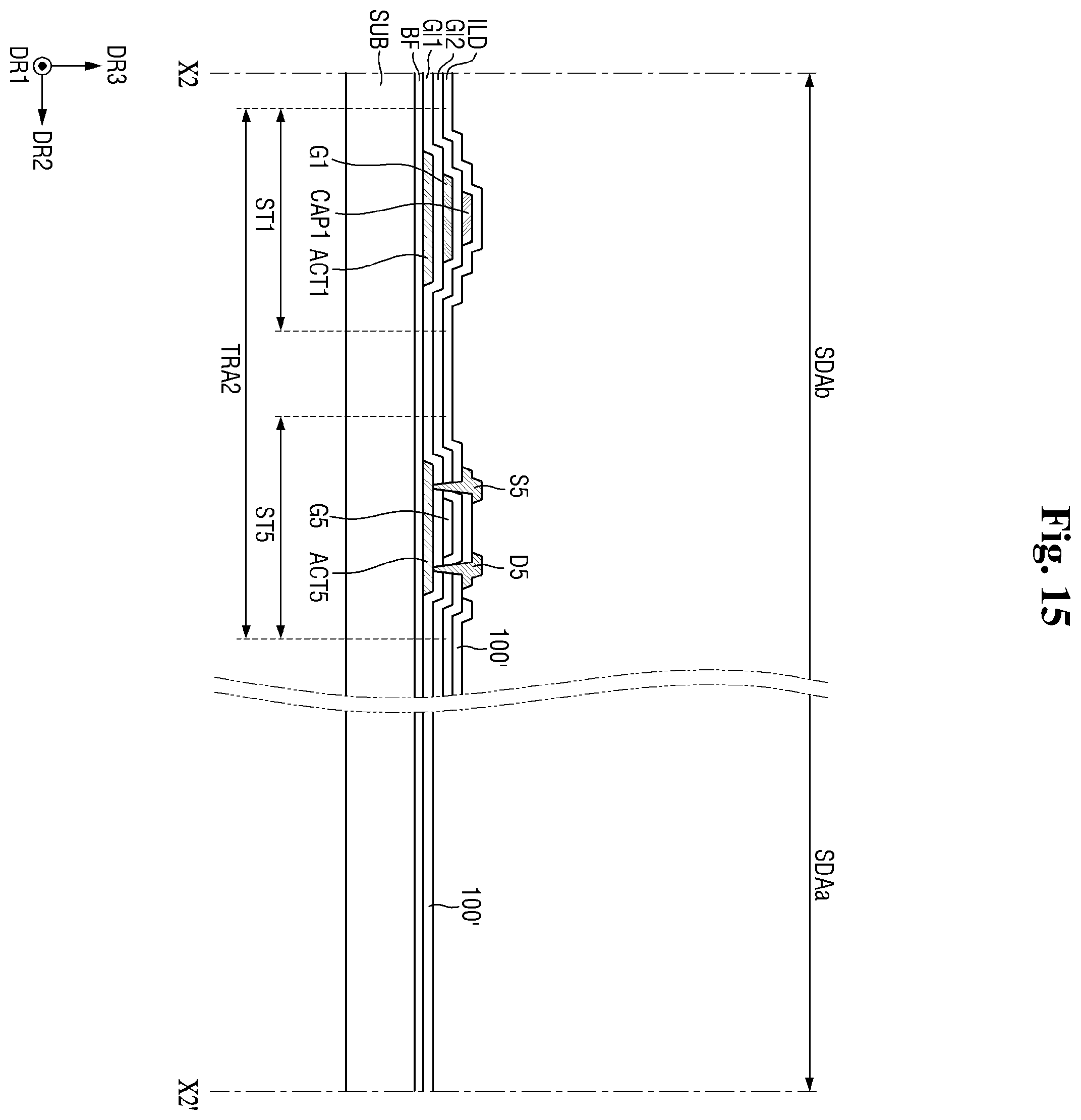 Patent US12433104 Figure 15 – Display device and method of manufacturing the same