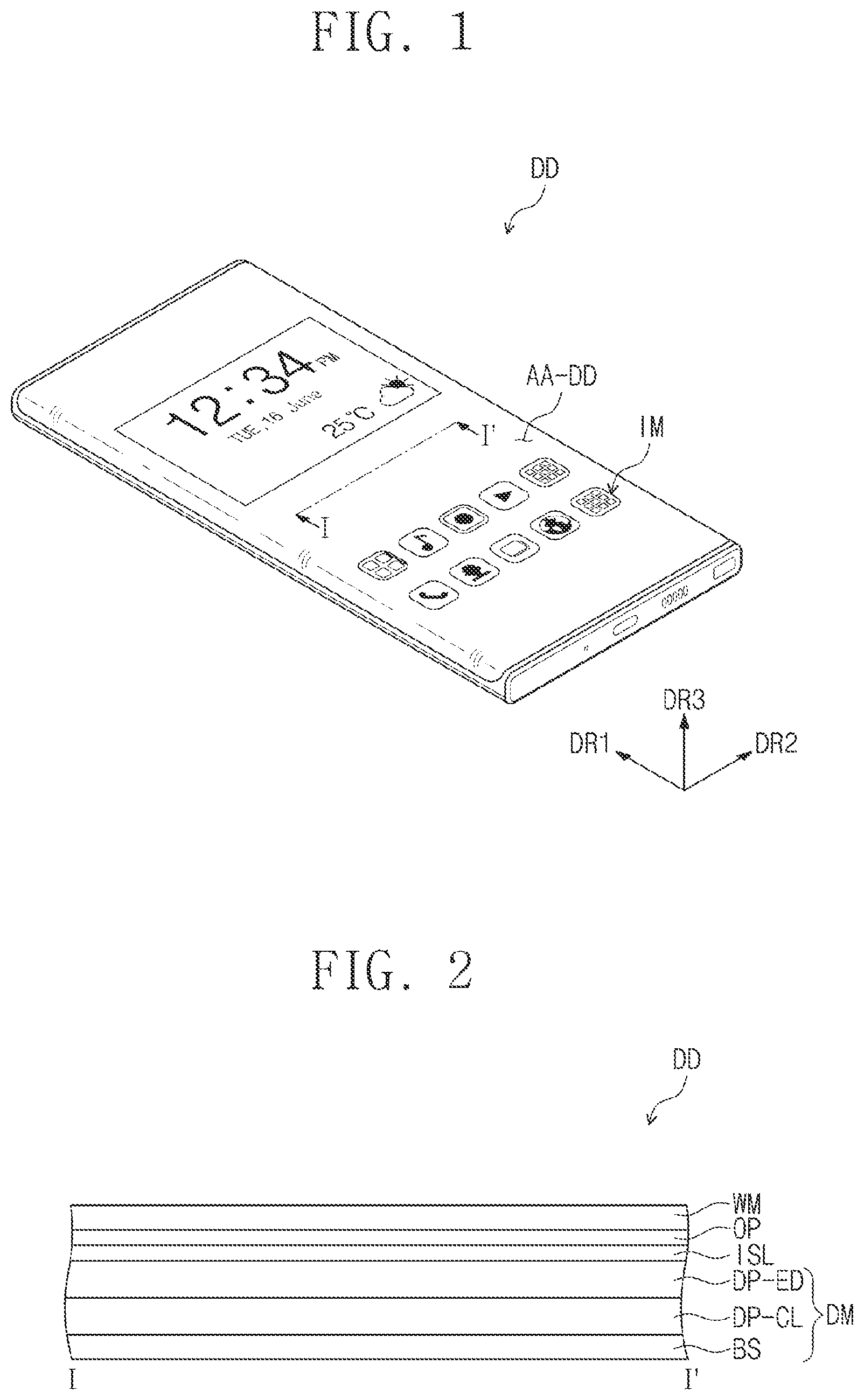 Patent US12433105 Figure 1 – Display device