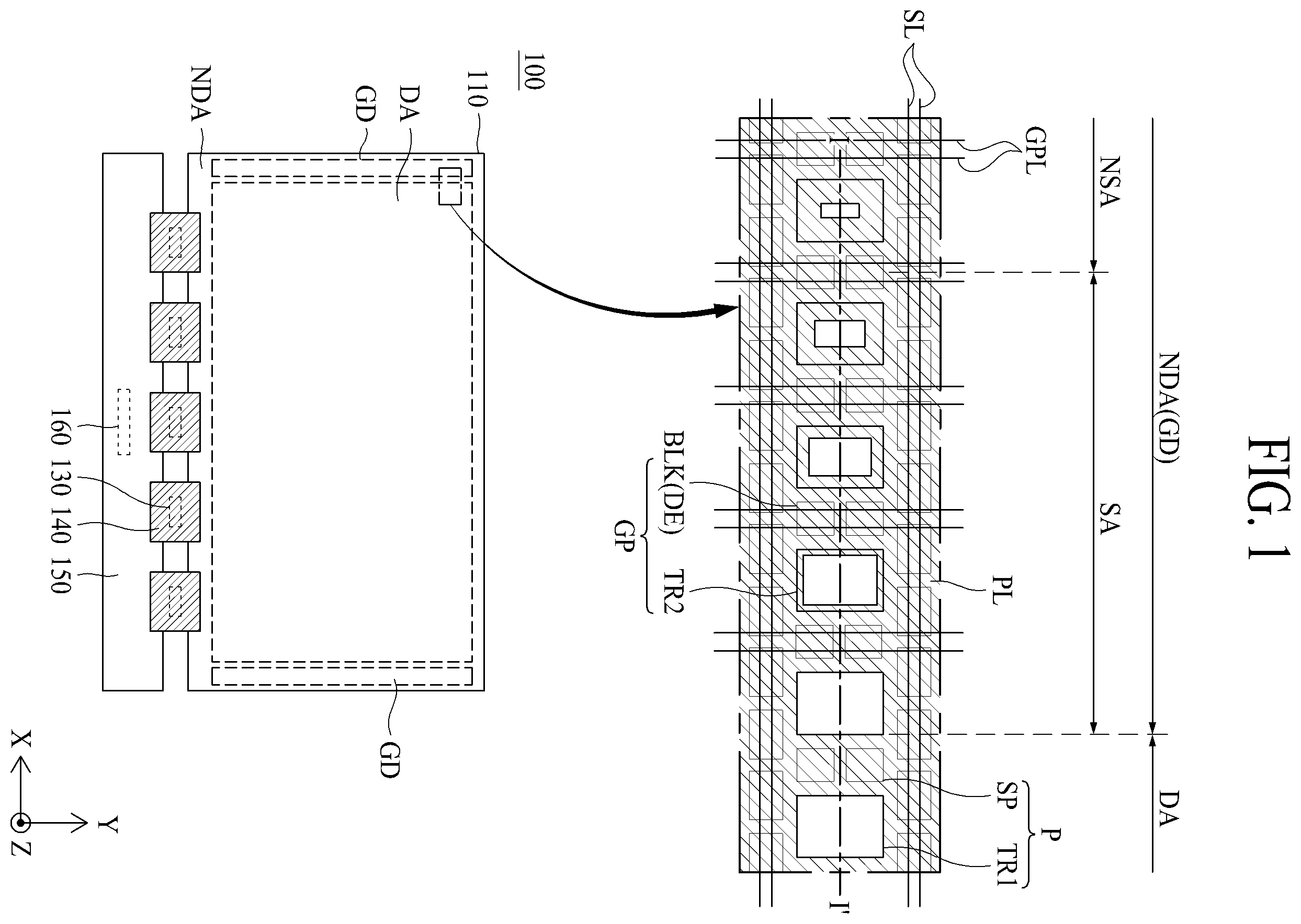 Patent US12433106 Figure 1 – Transparent display apparatus