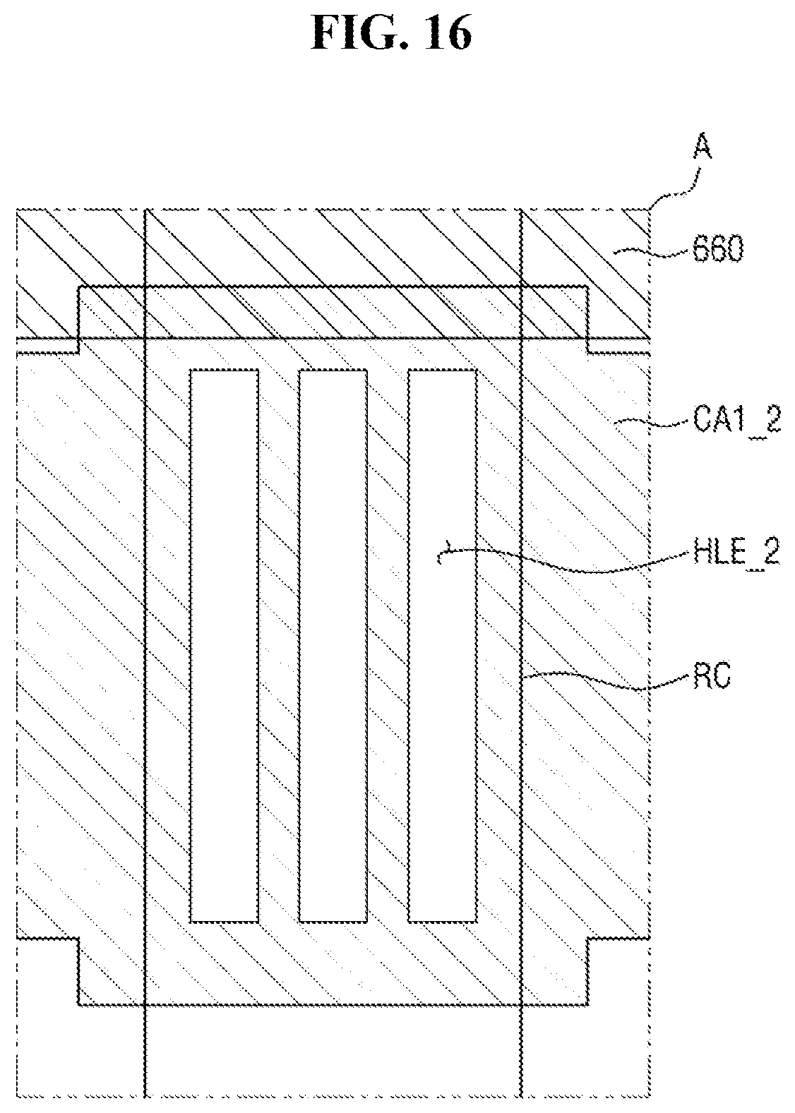 Patent US12433110 Figure 16 – Display device with recess in insulating films