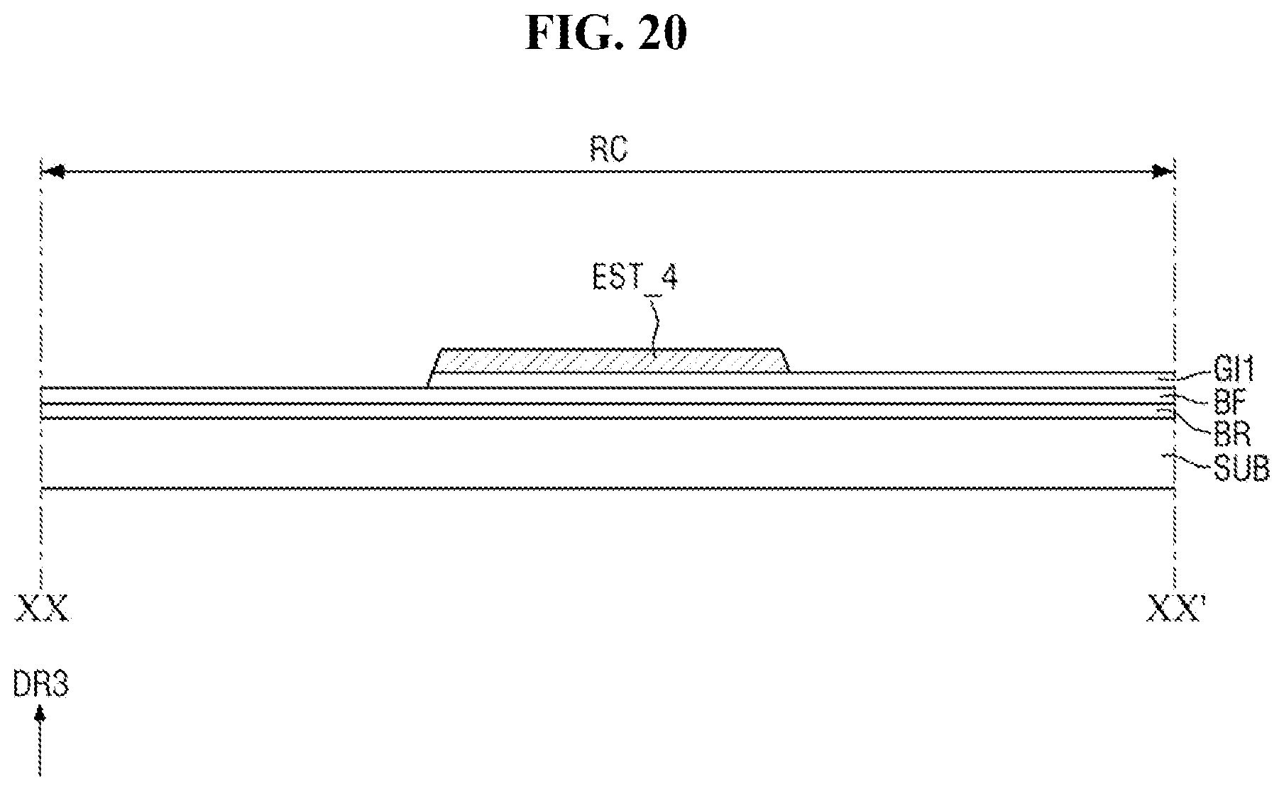 Patent US12433110 Figure 20 – Display device with recess in insulating films