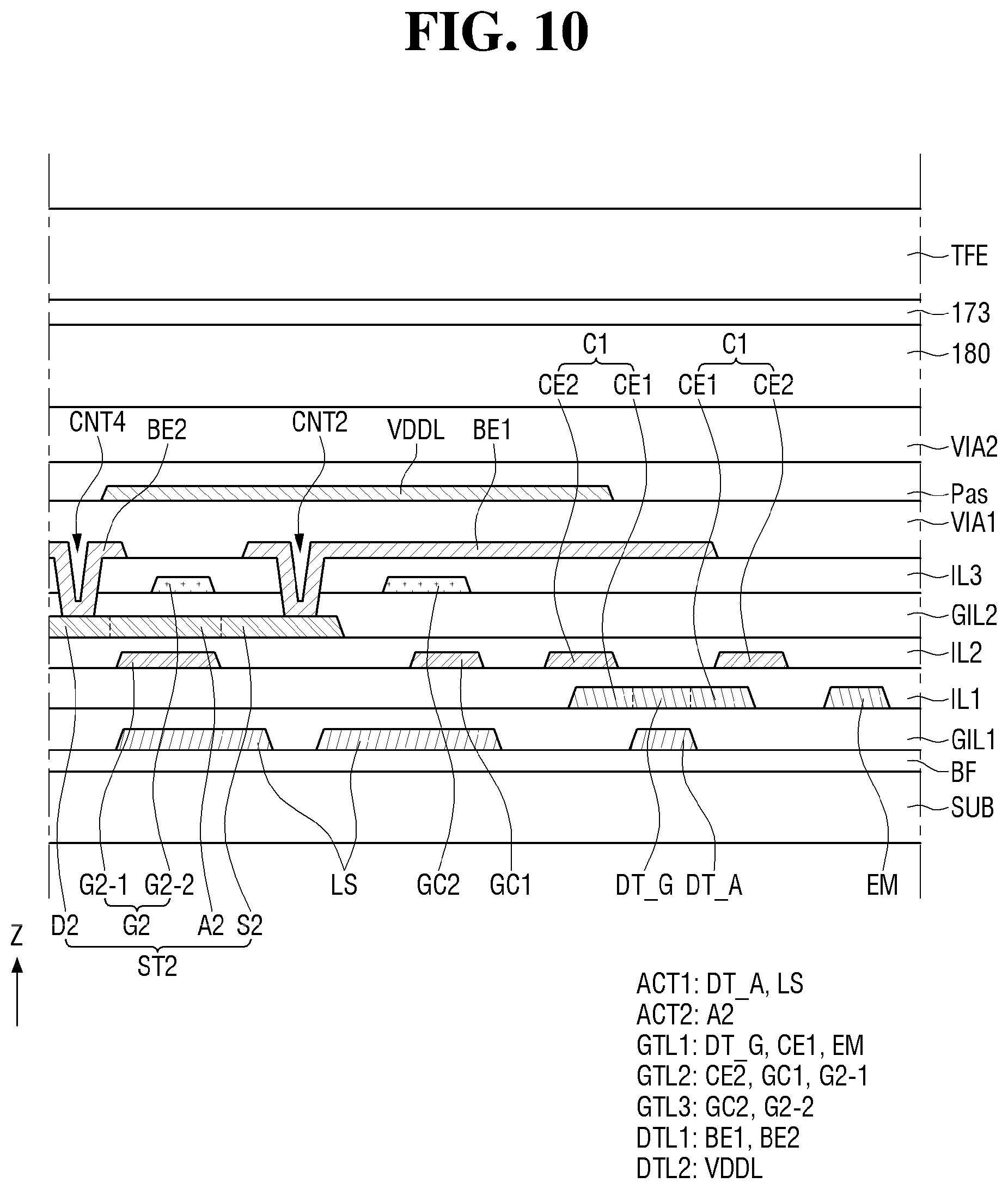 Patent US12433113 Figure 10 – Display device