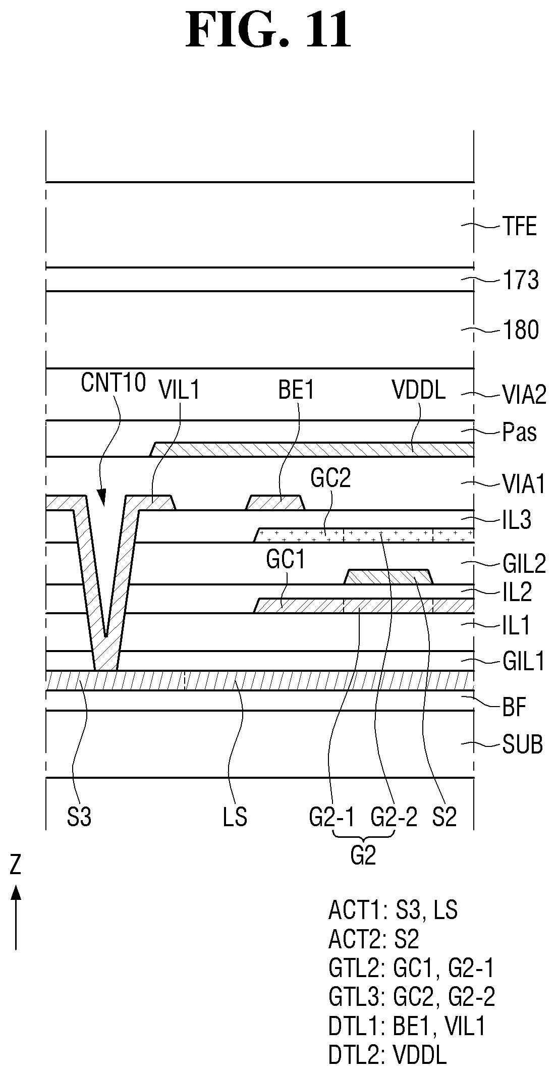 Patent US12433113 Figure 11 – Display device