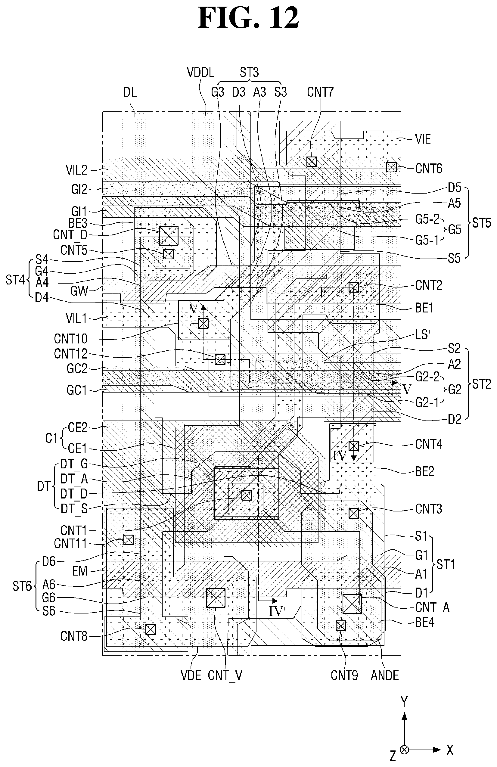 Patent US12433113 Figure 12 – Display device