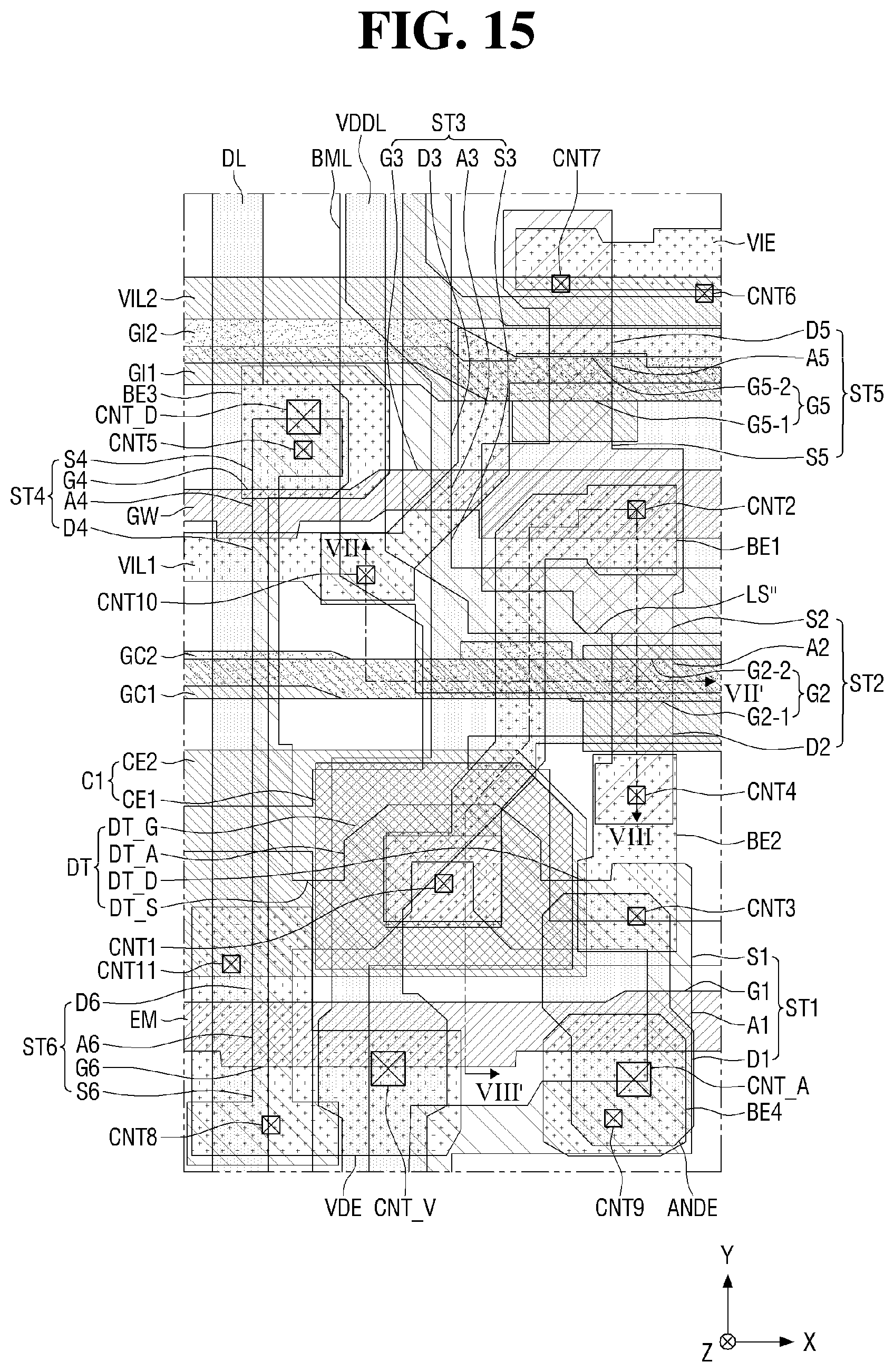 Patent US12433113 Figure 15 – Display device