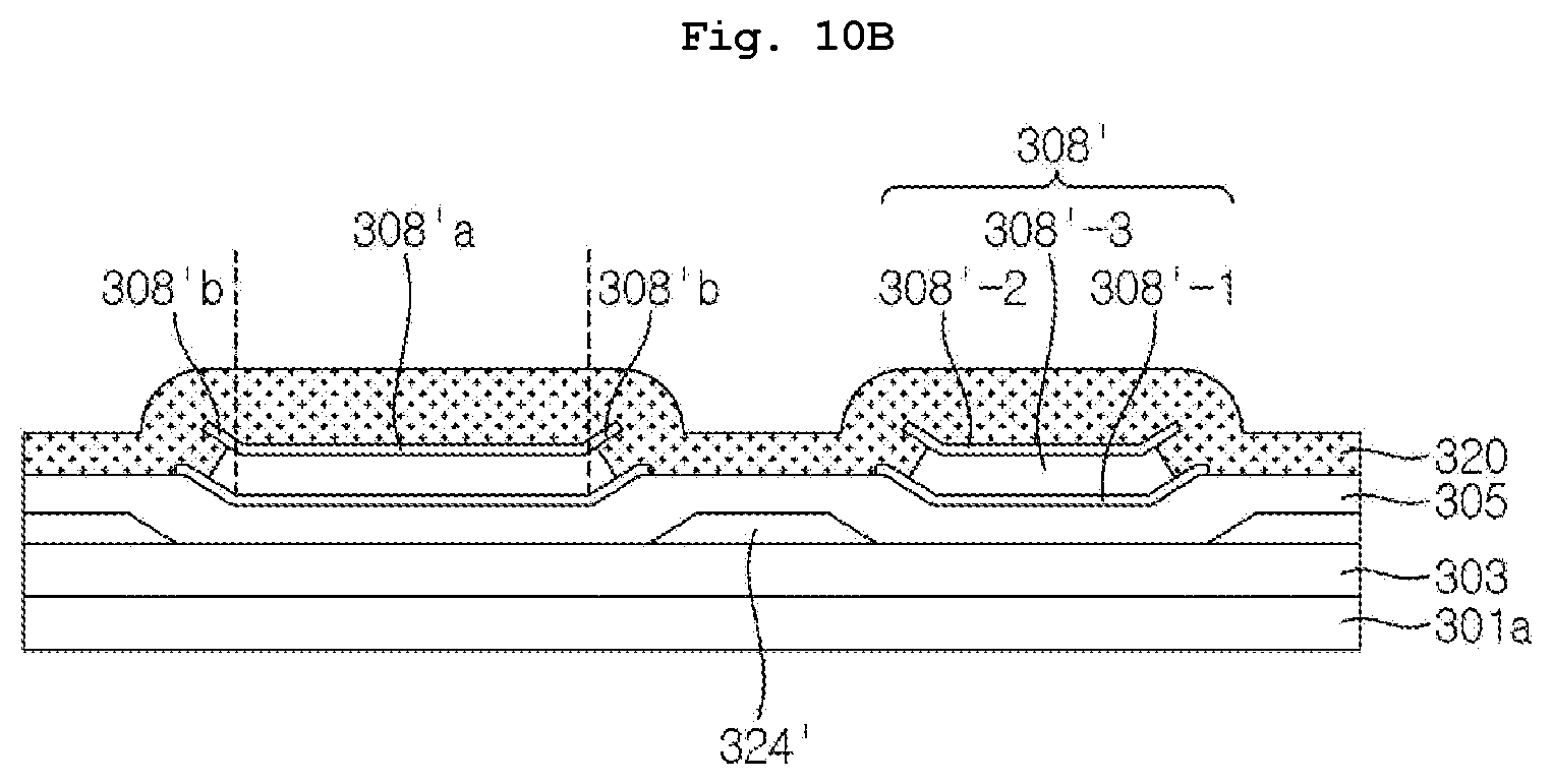 Patent US12433118 Figure 10 – Organic light-emitting display device including conductive lines having inclined surface