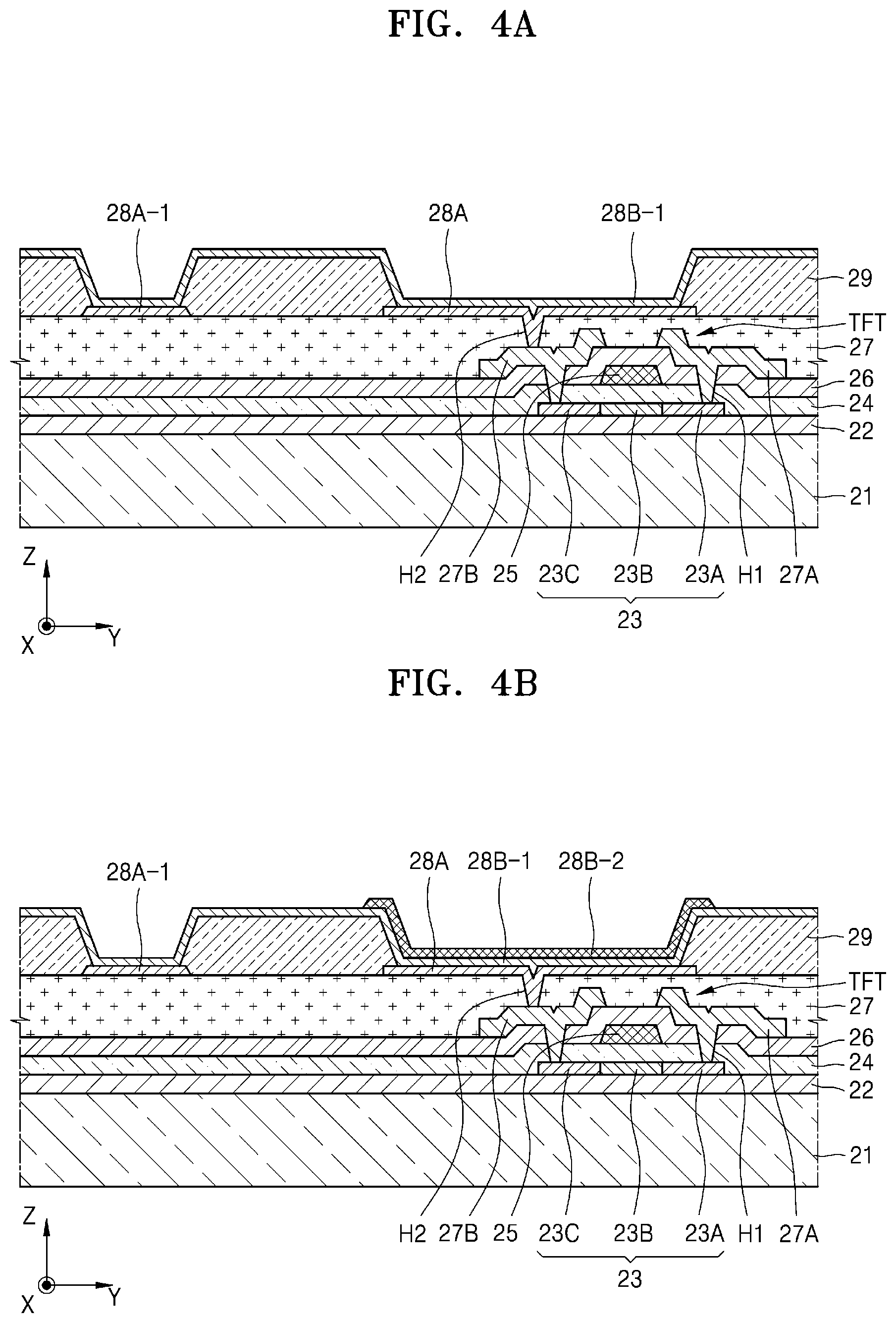 Patent US12433121 Figure 4 – Display device and method of manufacturing the same