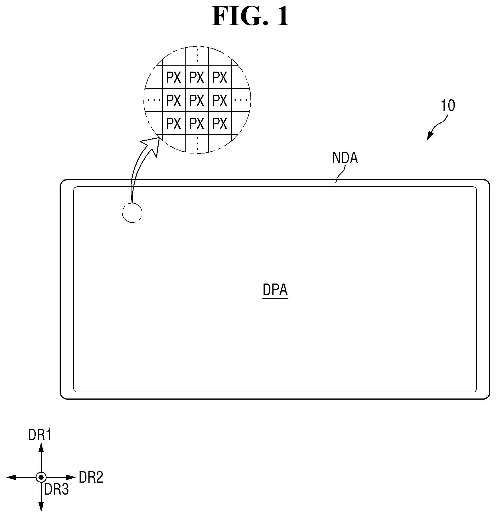 Patent US12433122 — Display device including light emitting elements selectively electrically connected to emit light — Figure 1