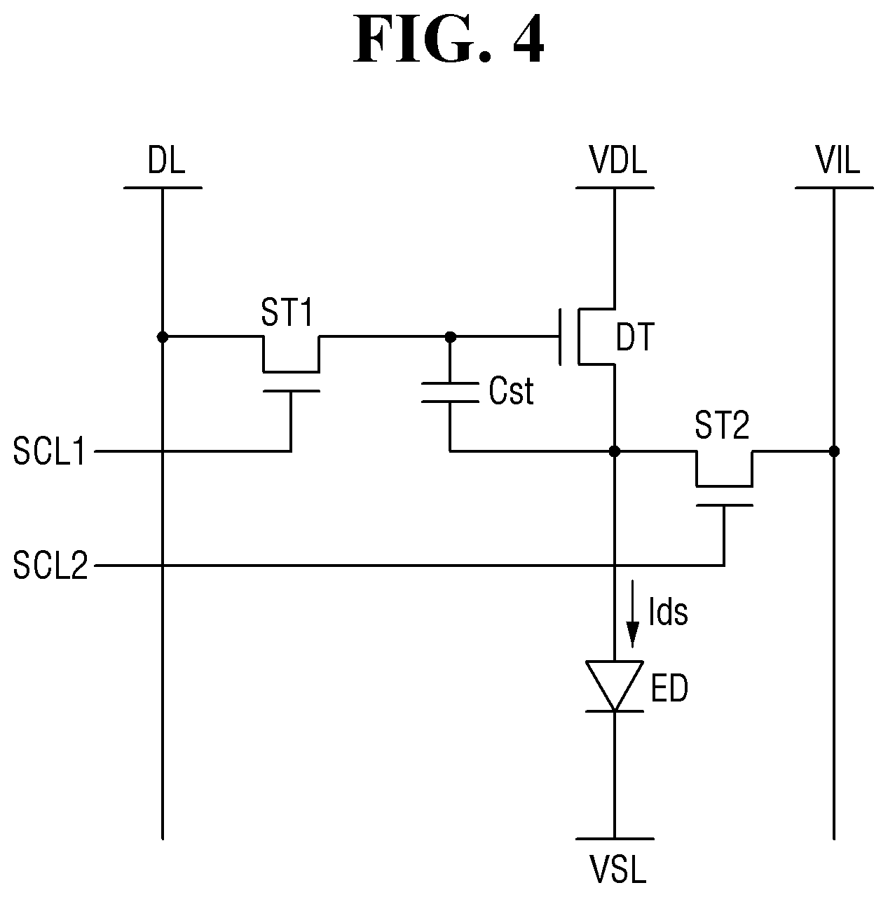 Patent US12433122 Figure 4 – Display device including light emitting elements selectively electrically connected to emit light