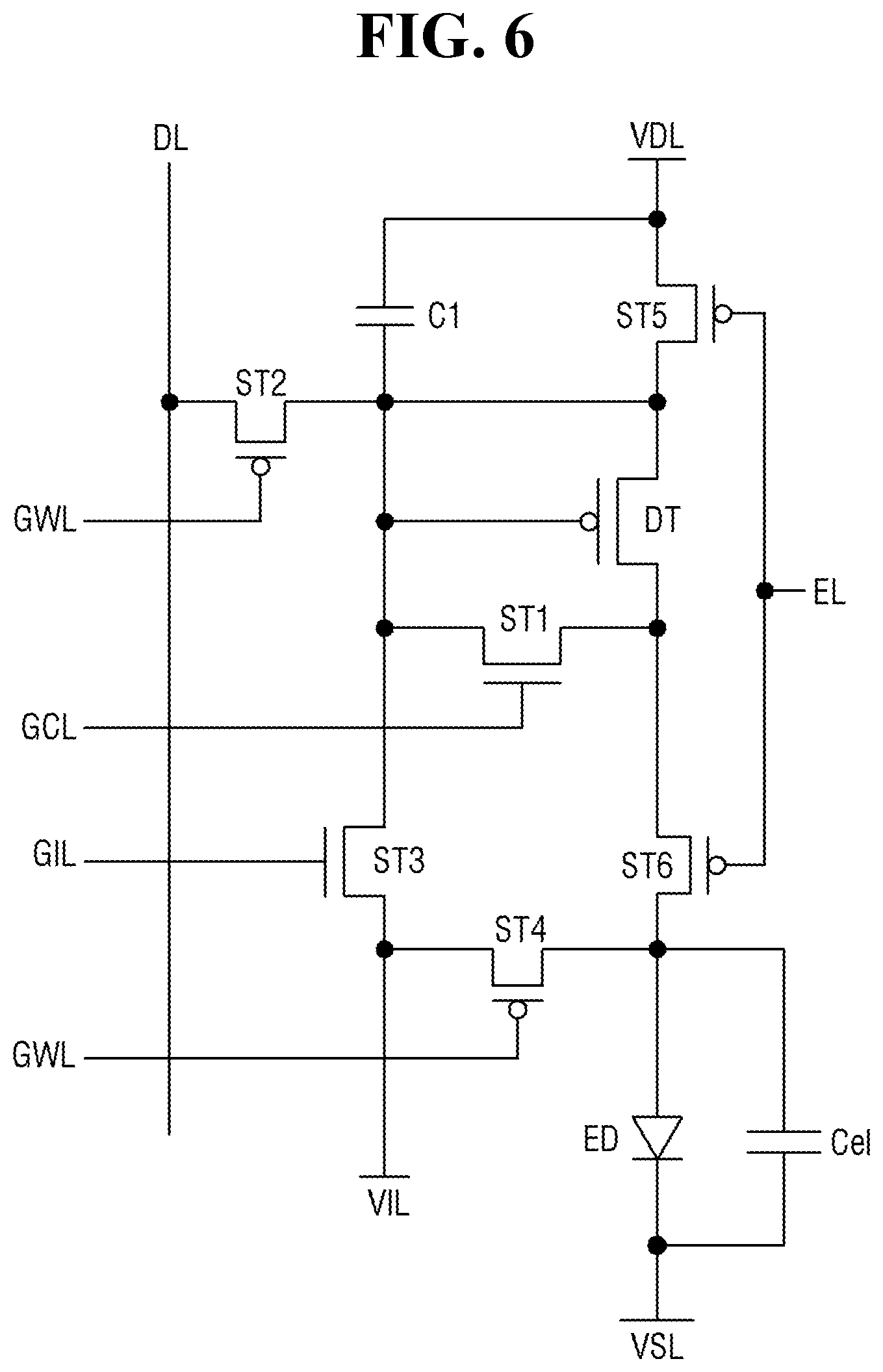 Patent US12433122 Figure 6 – Display device including light emitting elements selectively electrically connected to emit light