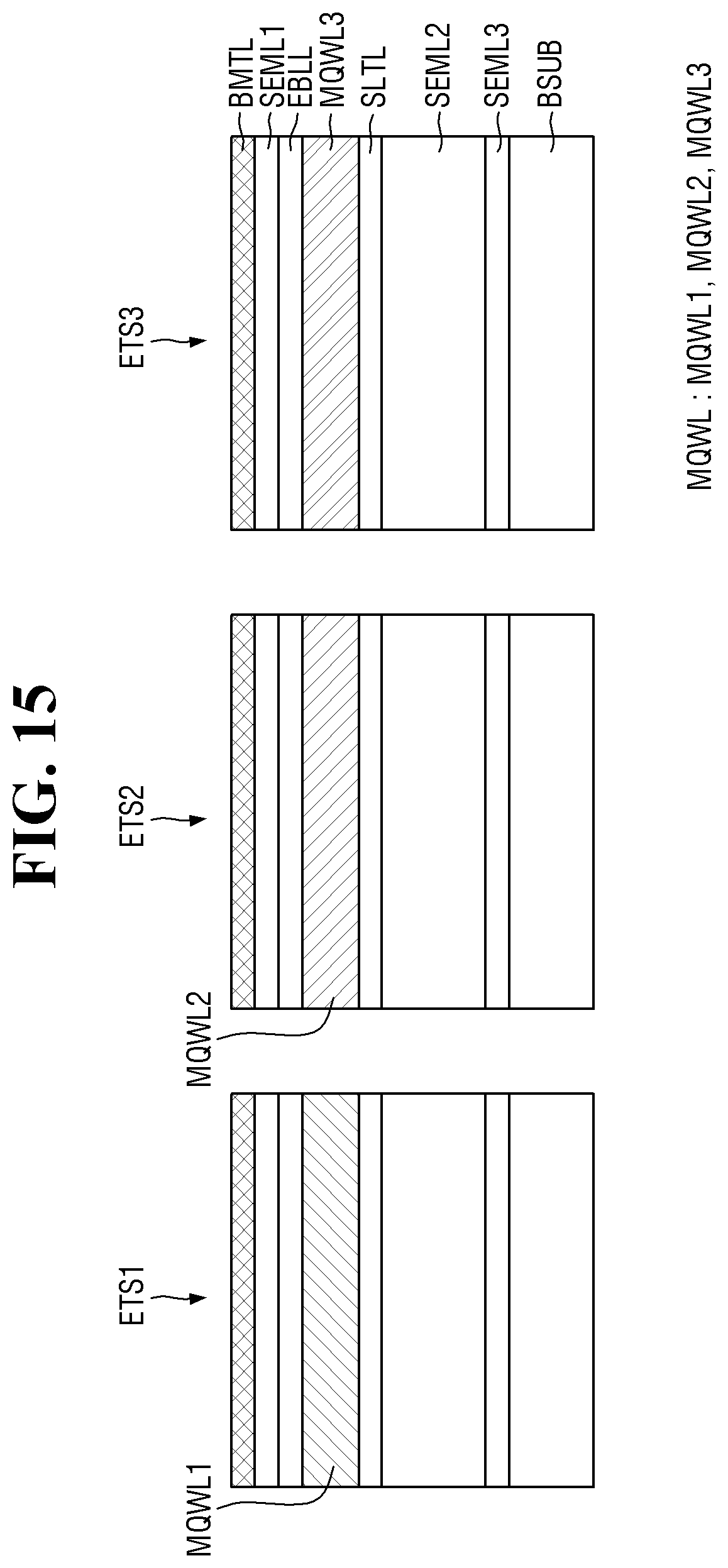 Patent US12433122 Figure 15 – Display device including light emitting elements selectively electrically connected to emit light