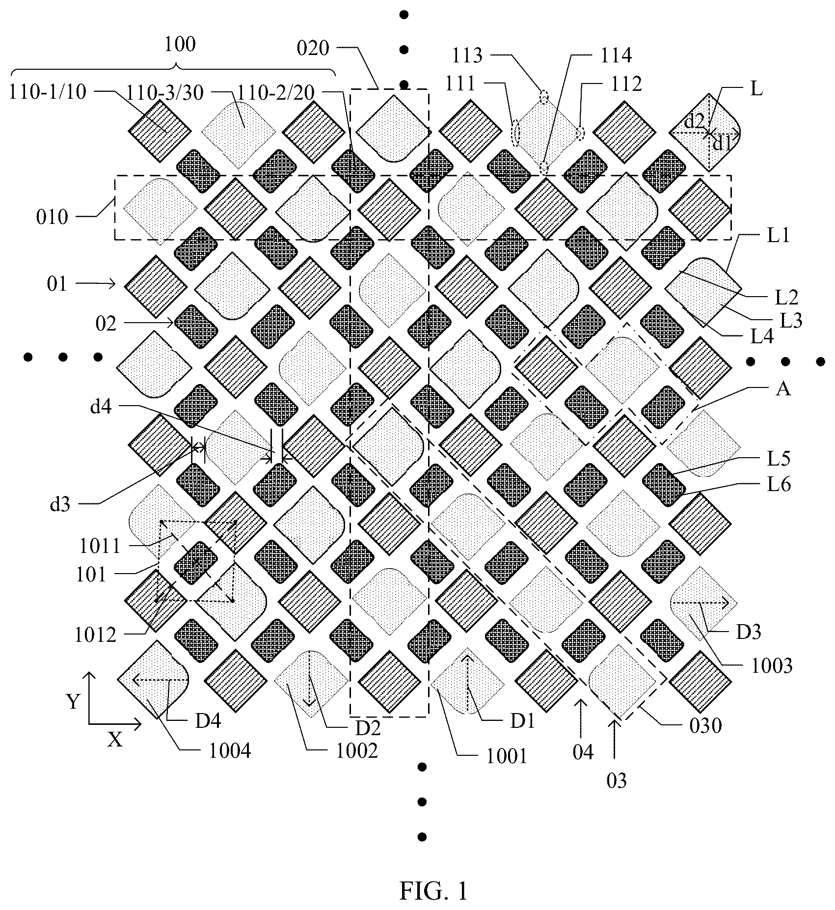 Patent US12433124 Figure 1 – Display substrate and display device