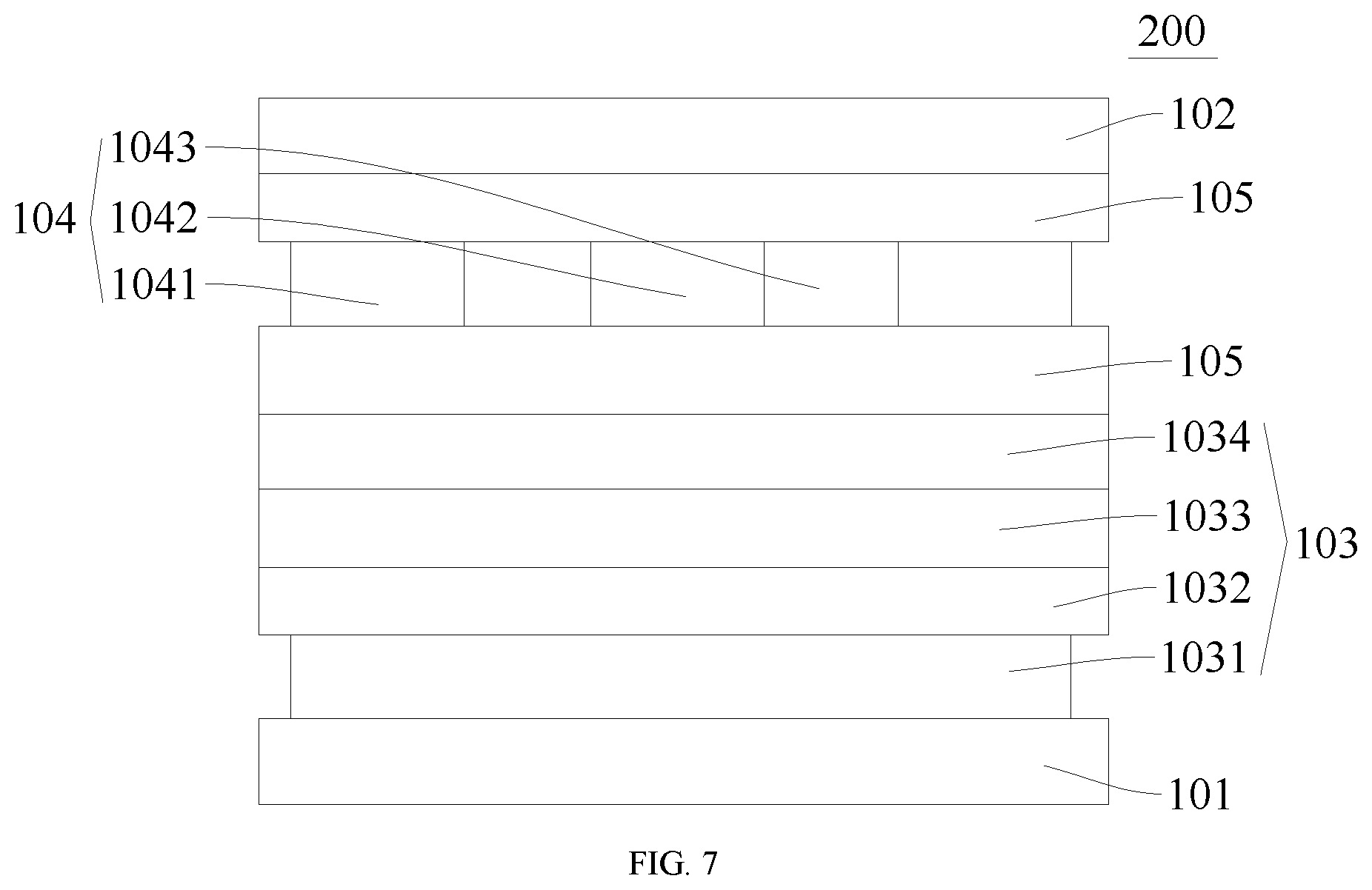 Patent US12433128 Figure 7 – Chip with pads of differing width and display module with the same