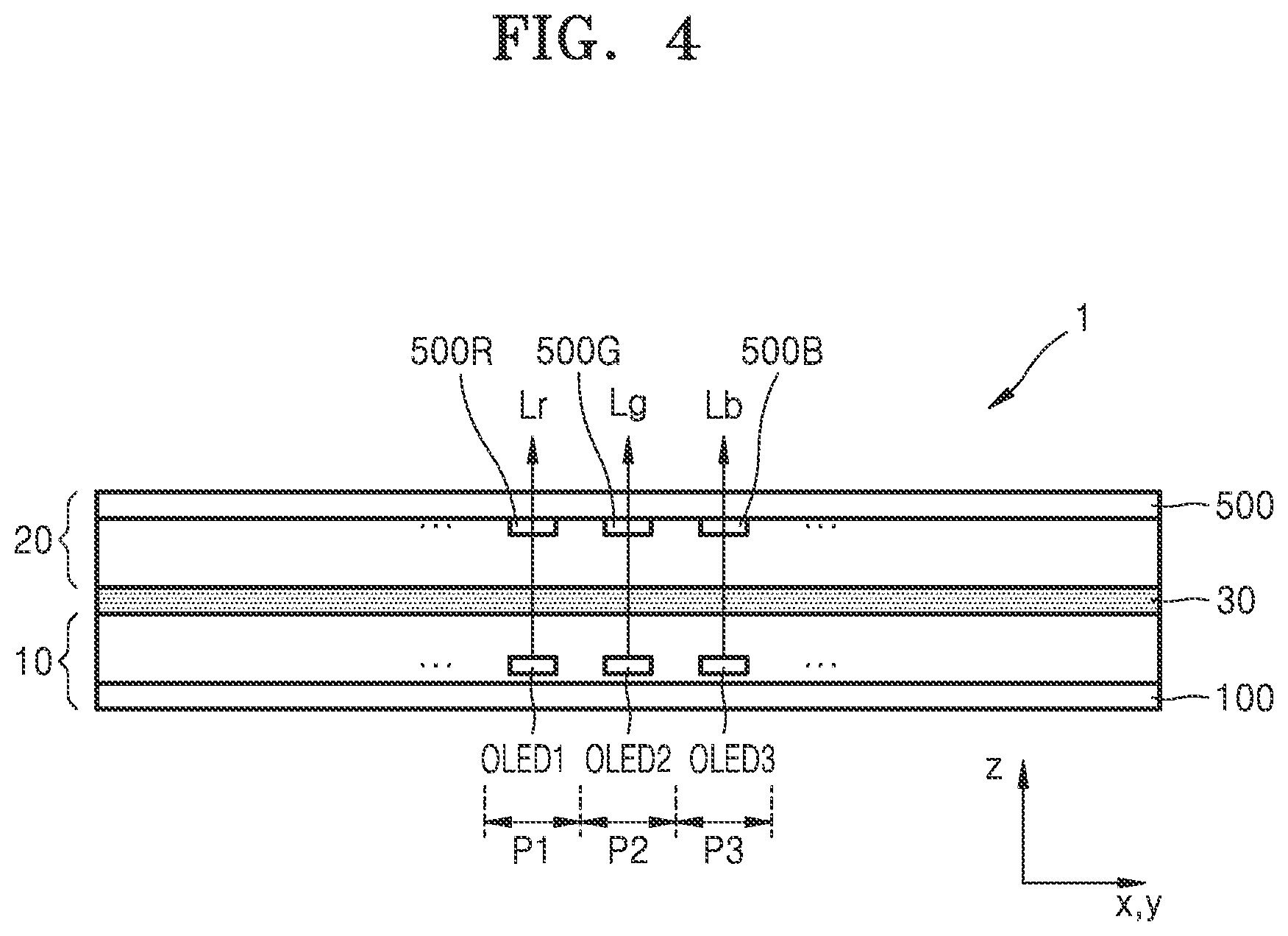 Patent US12433129 Figure 5 – Display apparatus having a bank layer including a first bank portion and a second bank portion