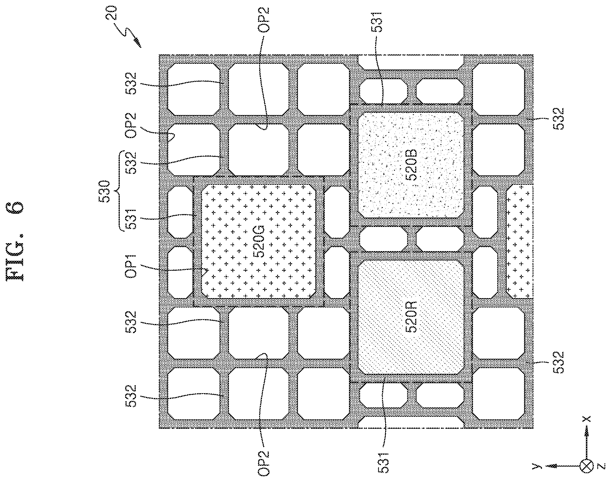 Patent US12433129 Figure 7 – Display apparatus having a bank layer including a first bank portion and a second bank portion