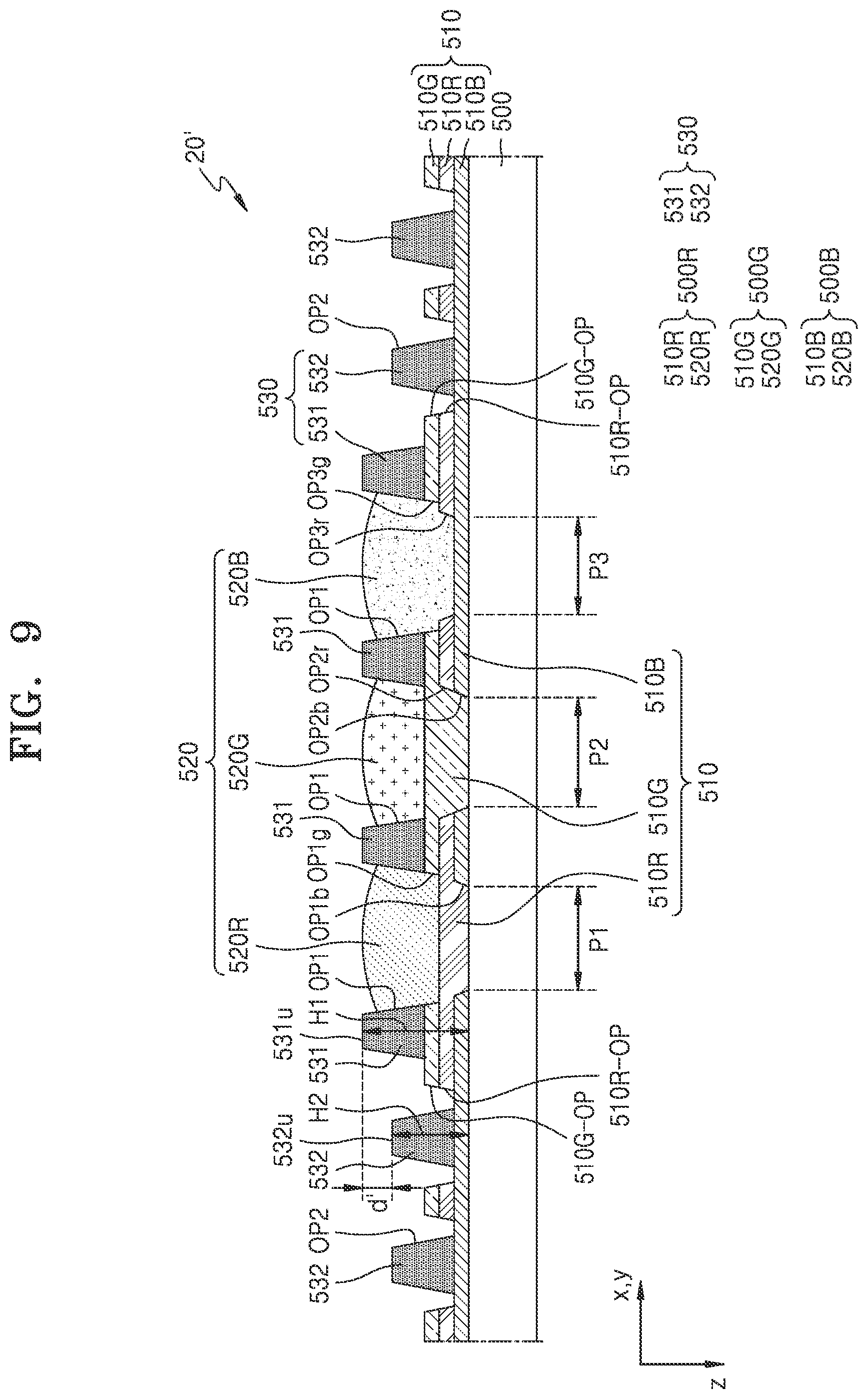 Patent US12433129 Figure 10 – Display apparatus having a bank layer including a first bank portion and a second bank portion