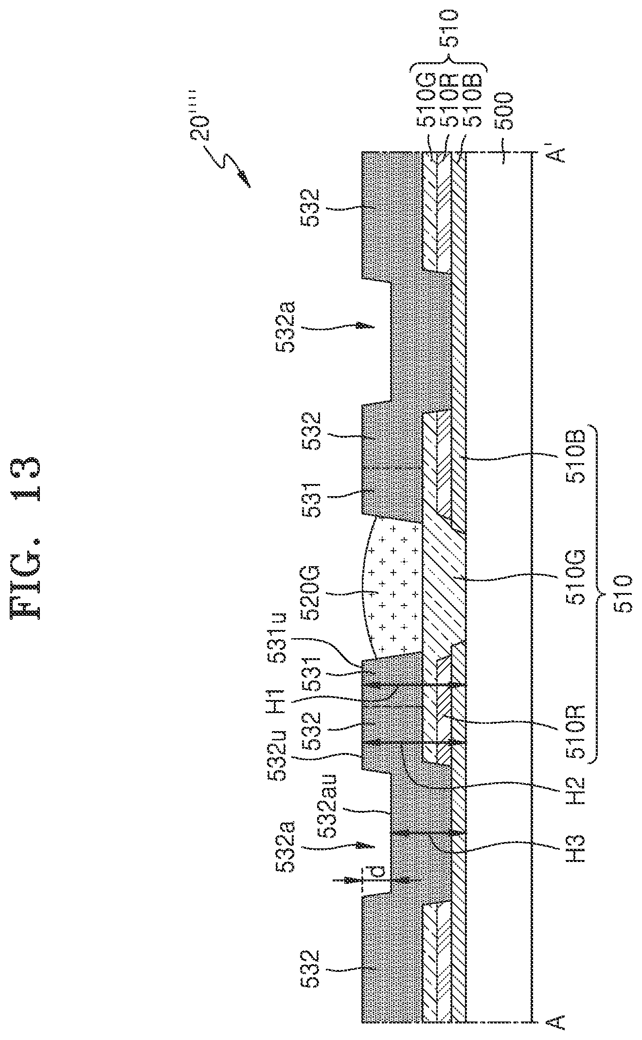 Patent US12433129 Figure 14 – Display apparatus having a bank layer including a first bank portion and a second bank portion
