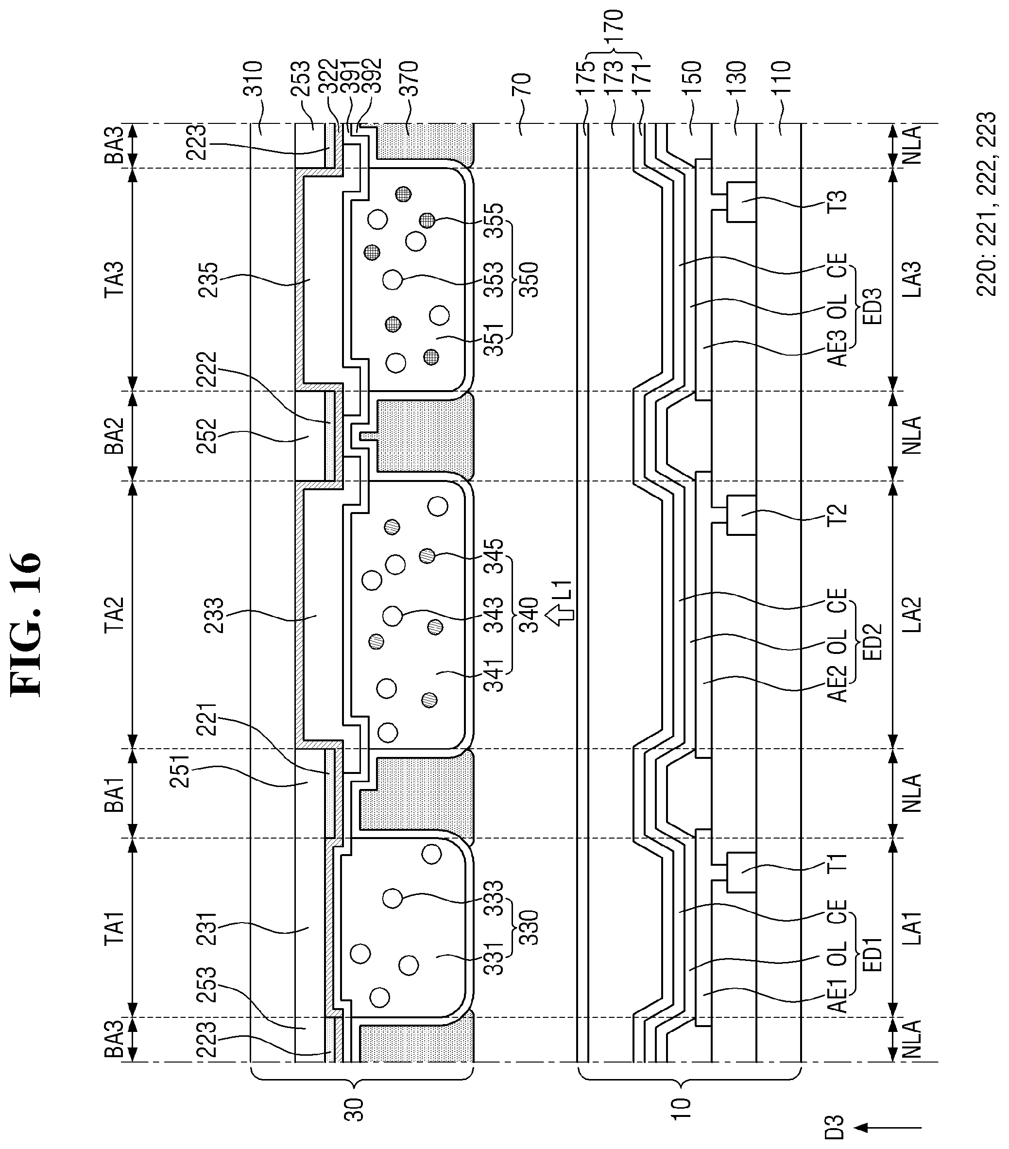 Patent US12433130 Figure 16 – Color converting substrate and display device comprising same