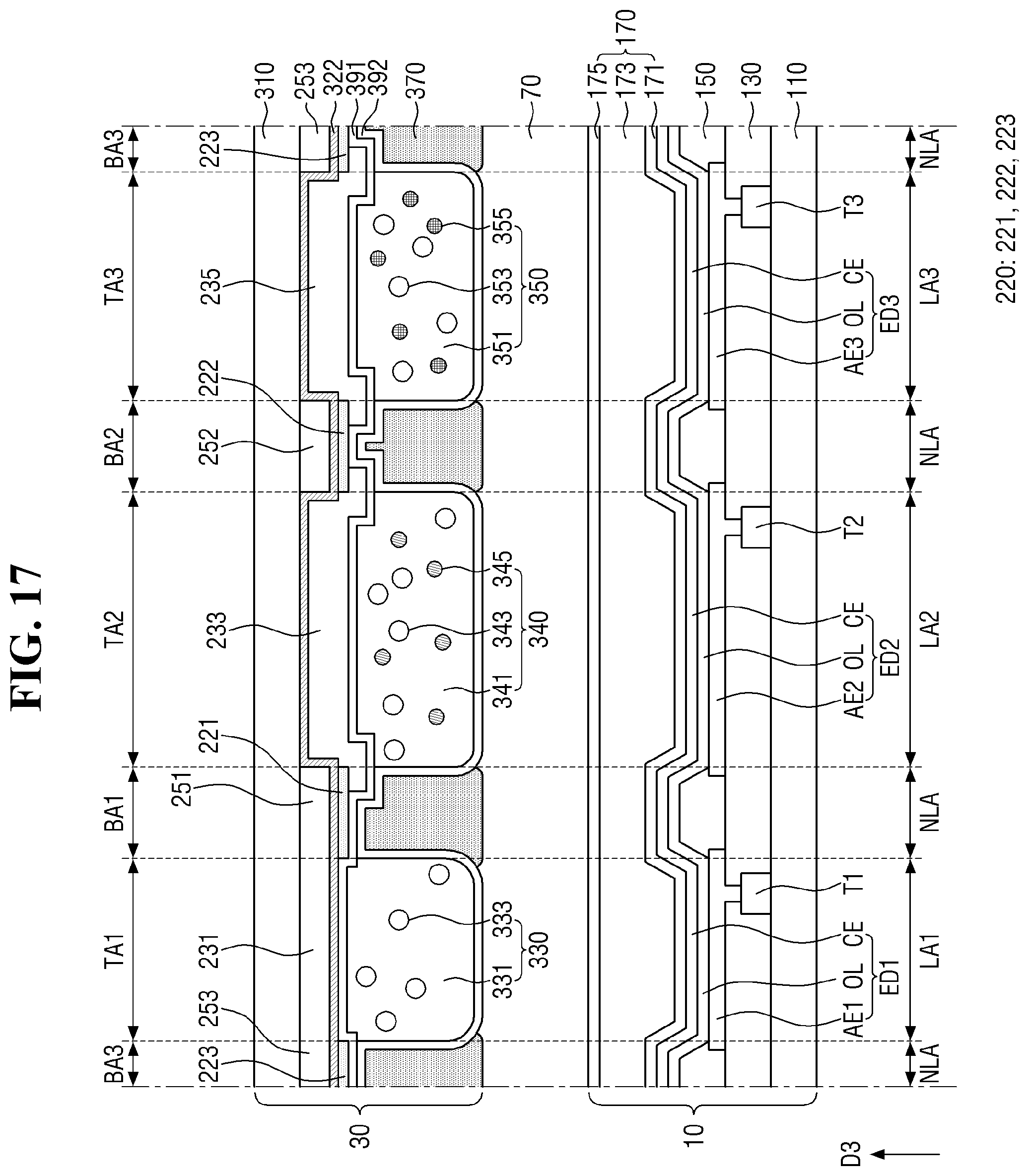Patent US12433130 Figure 17 – Color converting substrate and display device comprising same