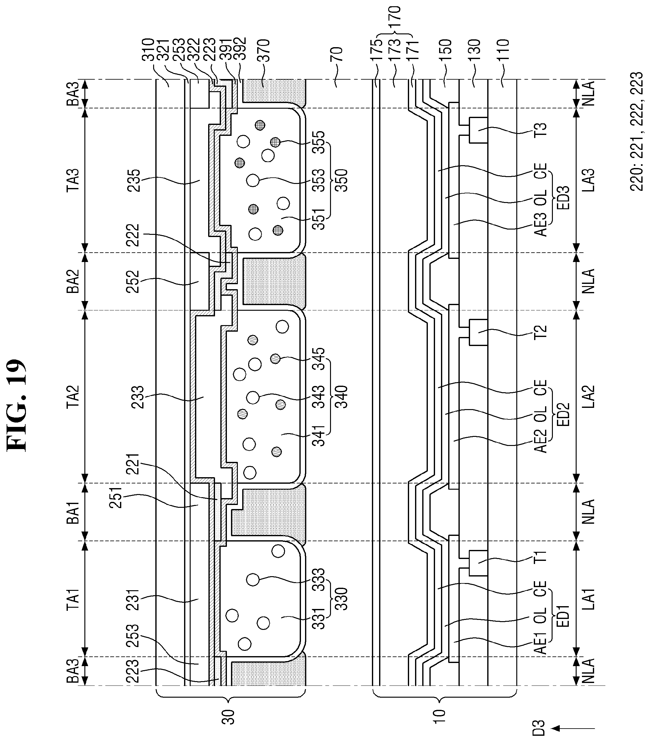 Patent US12433130 Figure 19 – Color converting substrate and display device comprising same