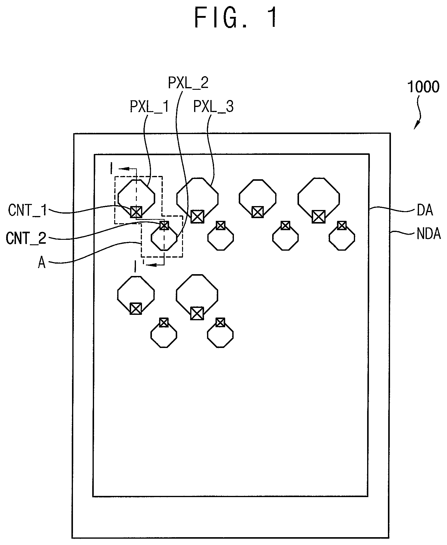 Patent US12433132 Figure 1 – Display device