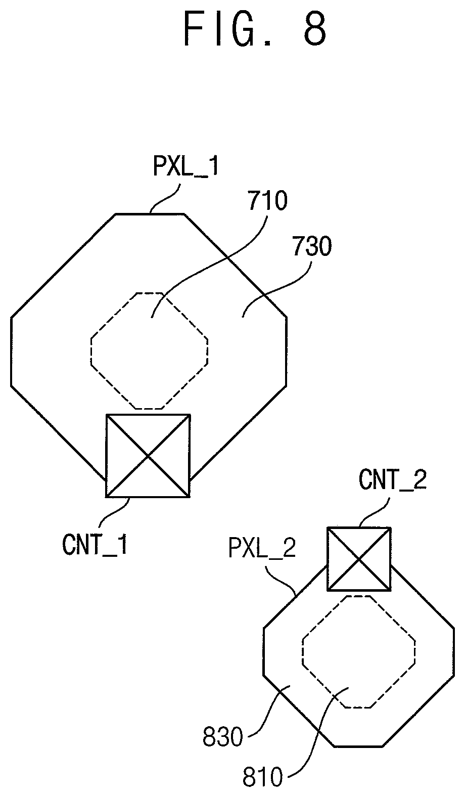 Patent US12433132 Figure 8 – Display device