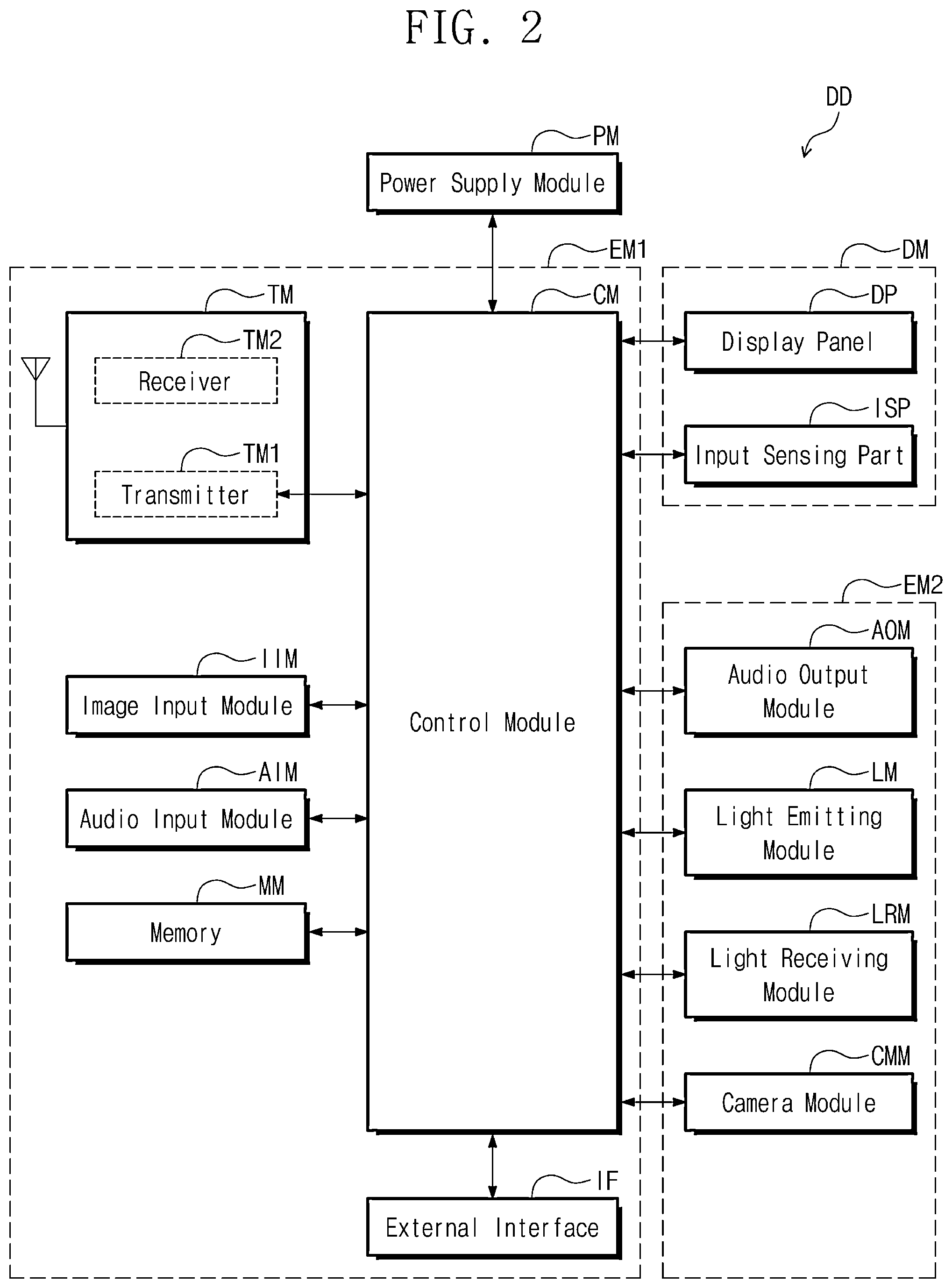 Patent US12433134 Figure 2 – Display device and method for manufacturing the same